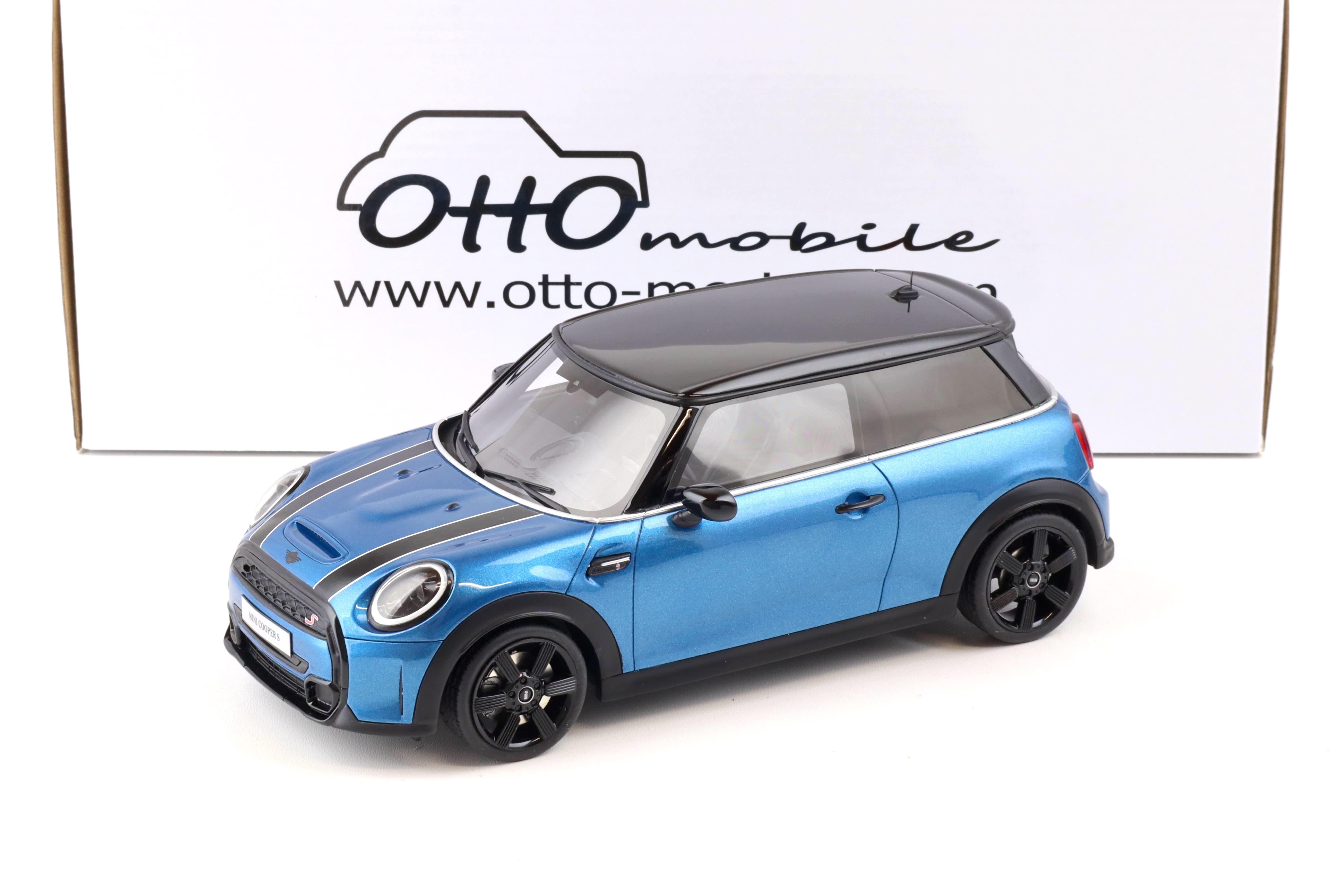 1:18 OTTO mobile OT982 Mini Cooper S blue metallic/ black 2021