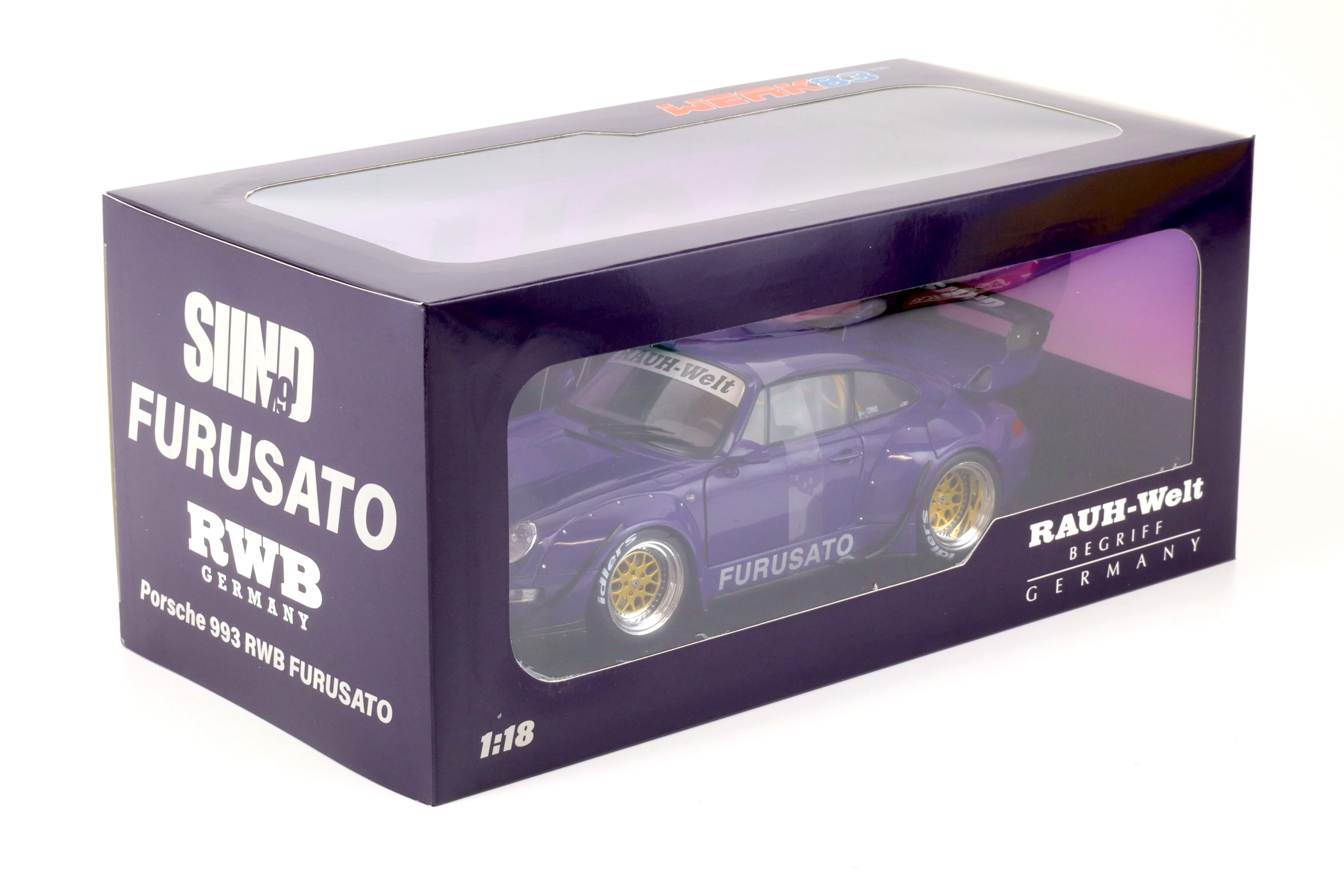 1:18 WERK83 Porsche 911 (993) RWB RAUH-Welt Furusato Sidney Hoffmann purple