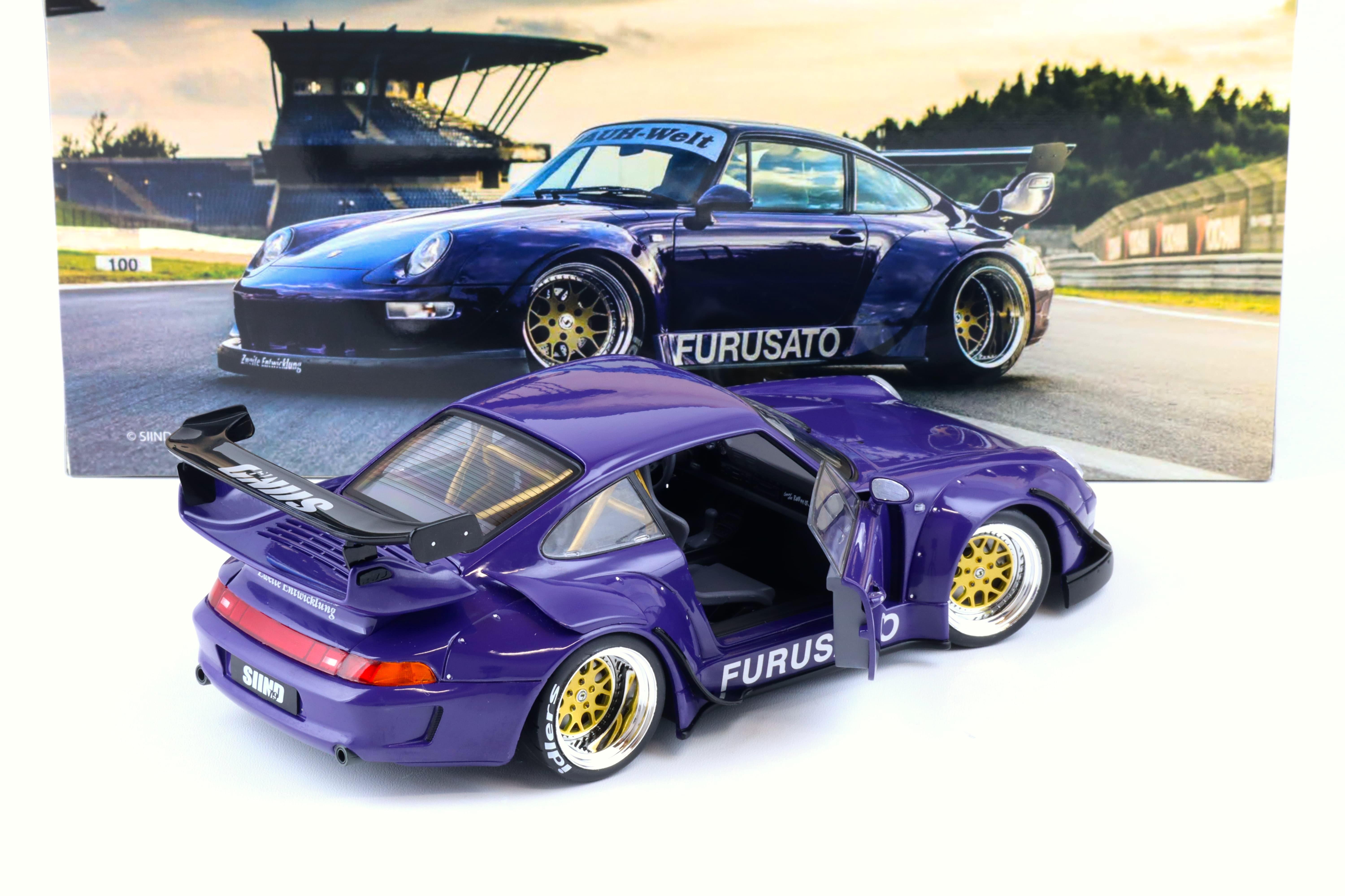 1:18 WERK83 Porsche 911 (993) RWB RAUH-Welt Furusato Sidney Hoffmann purple