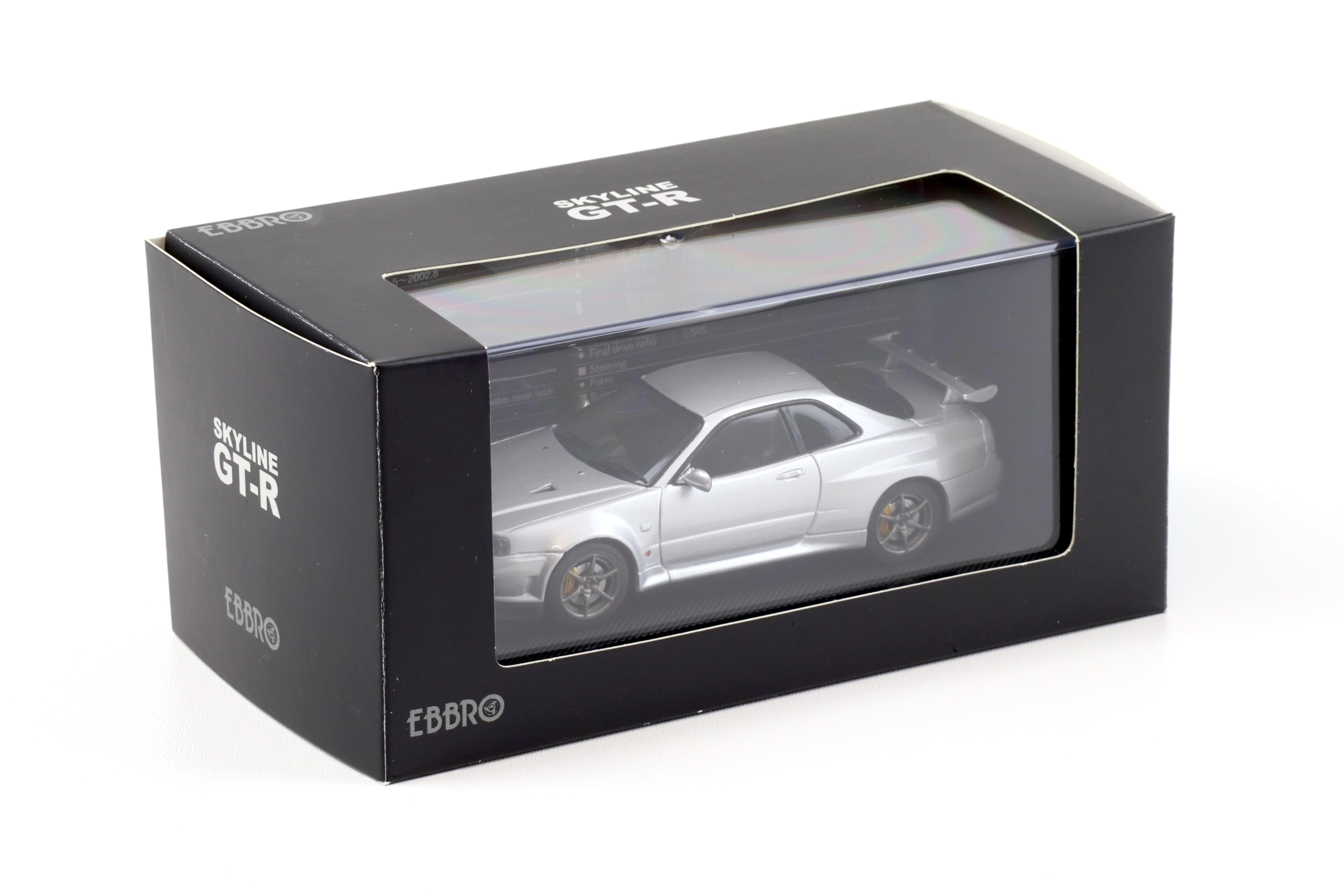 1:43 Ebbro Nissan Skyline GT-R (R34) Vspec II silver