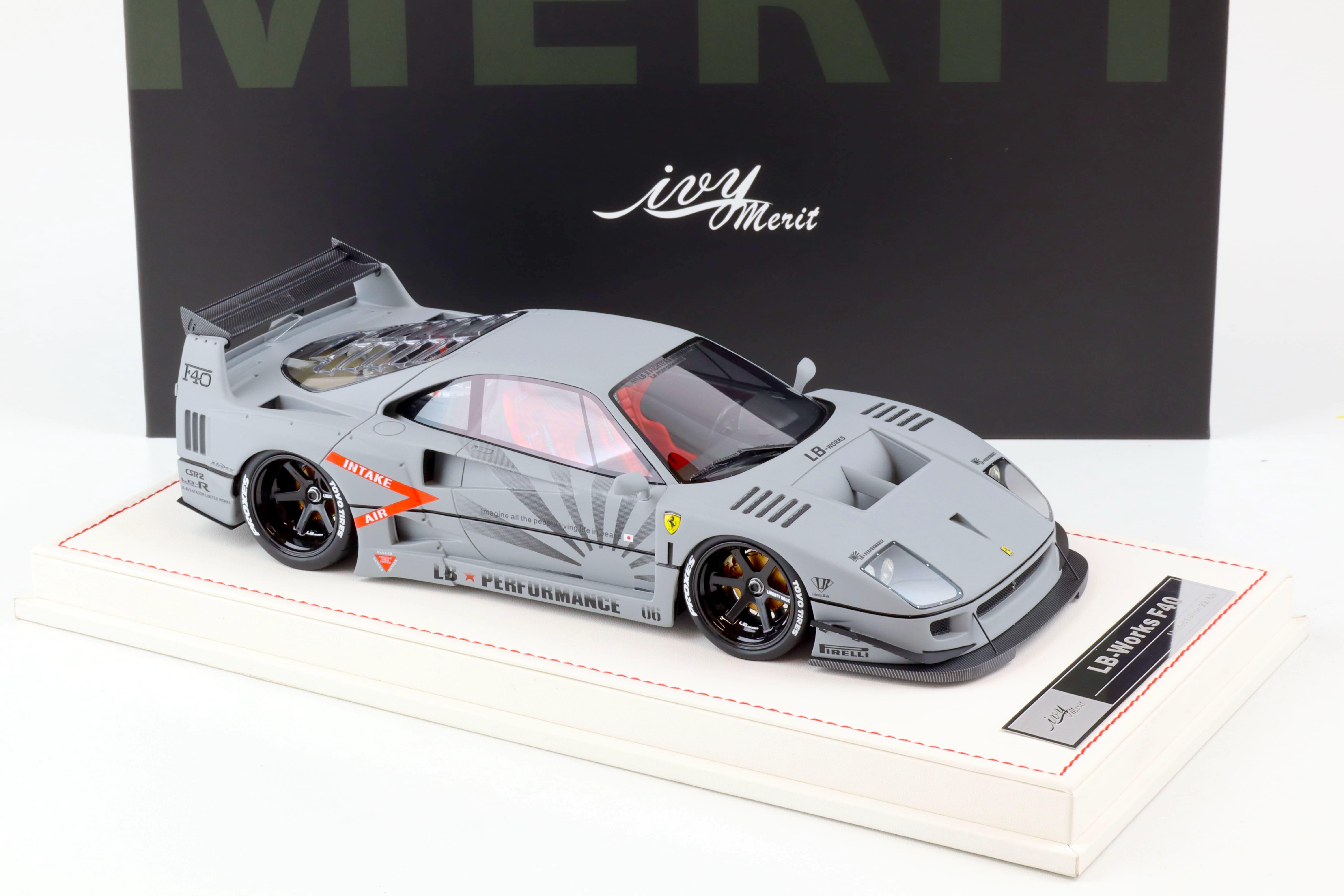 1:18 Ivy Model Merit Ferrari F40 LB Works LBWK Fighter grey - Limited 69 pcs.