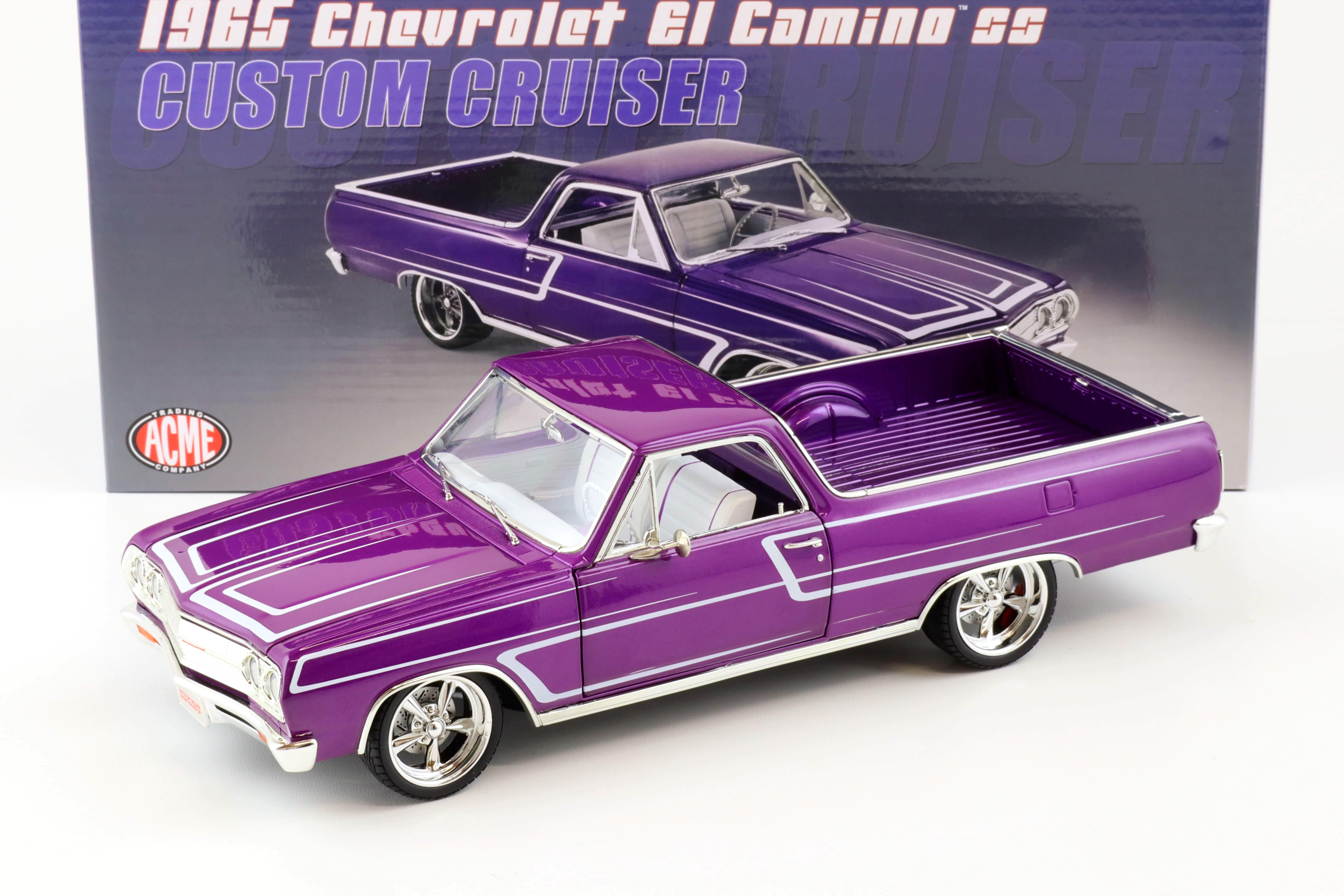 1:18 ACME 1965 Chevrolet El Camino SS Custom Cruiser purple/ white