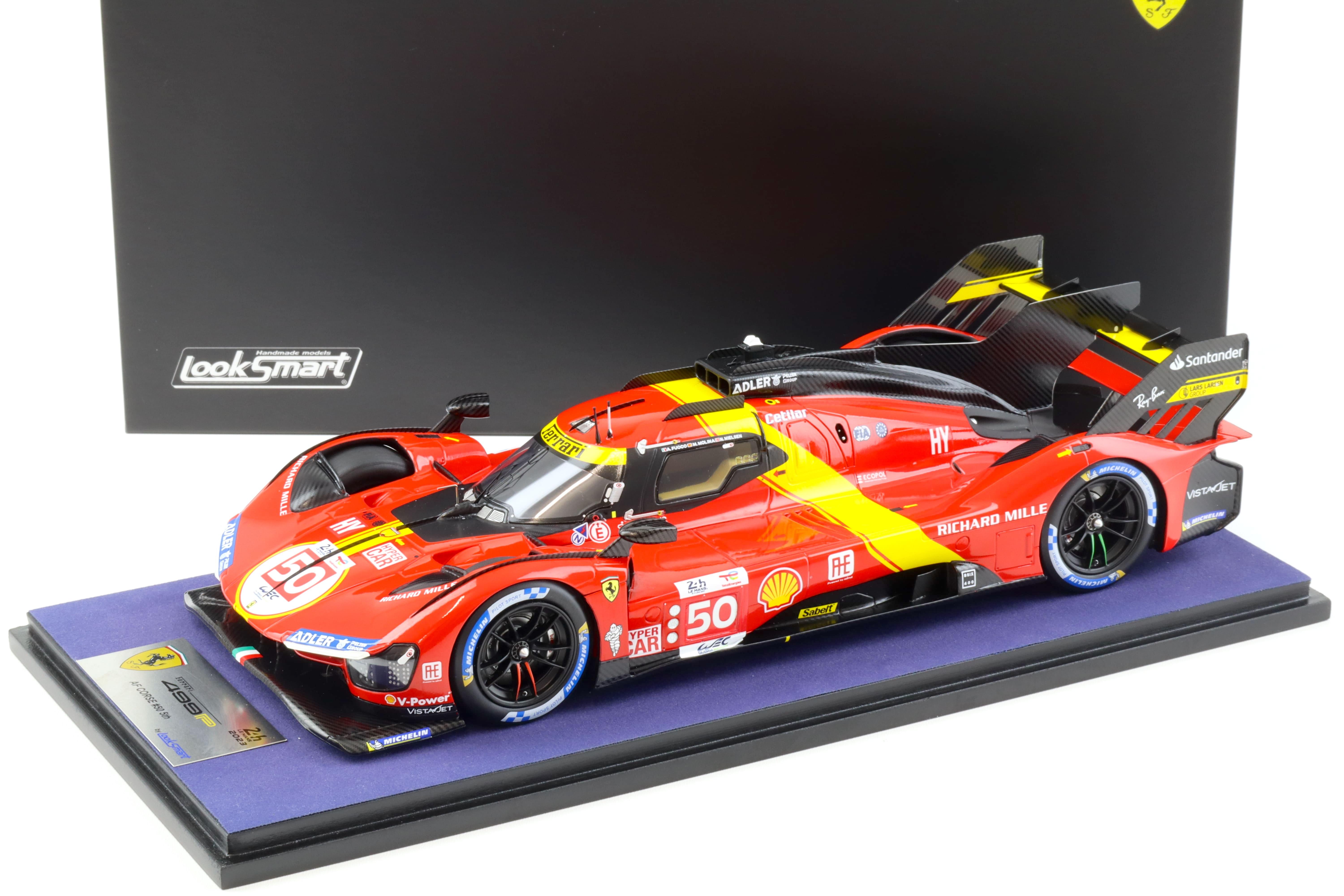 1:18 LookSmart Ferrari 499P #50 AF Corse 24h Le Mans 2023 Fuoco/ Molina 5th Place