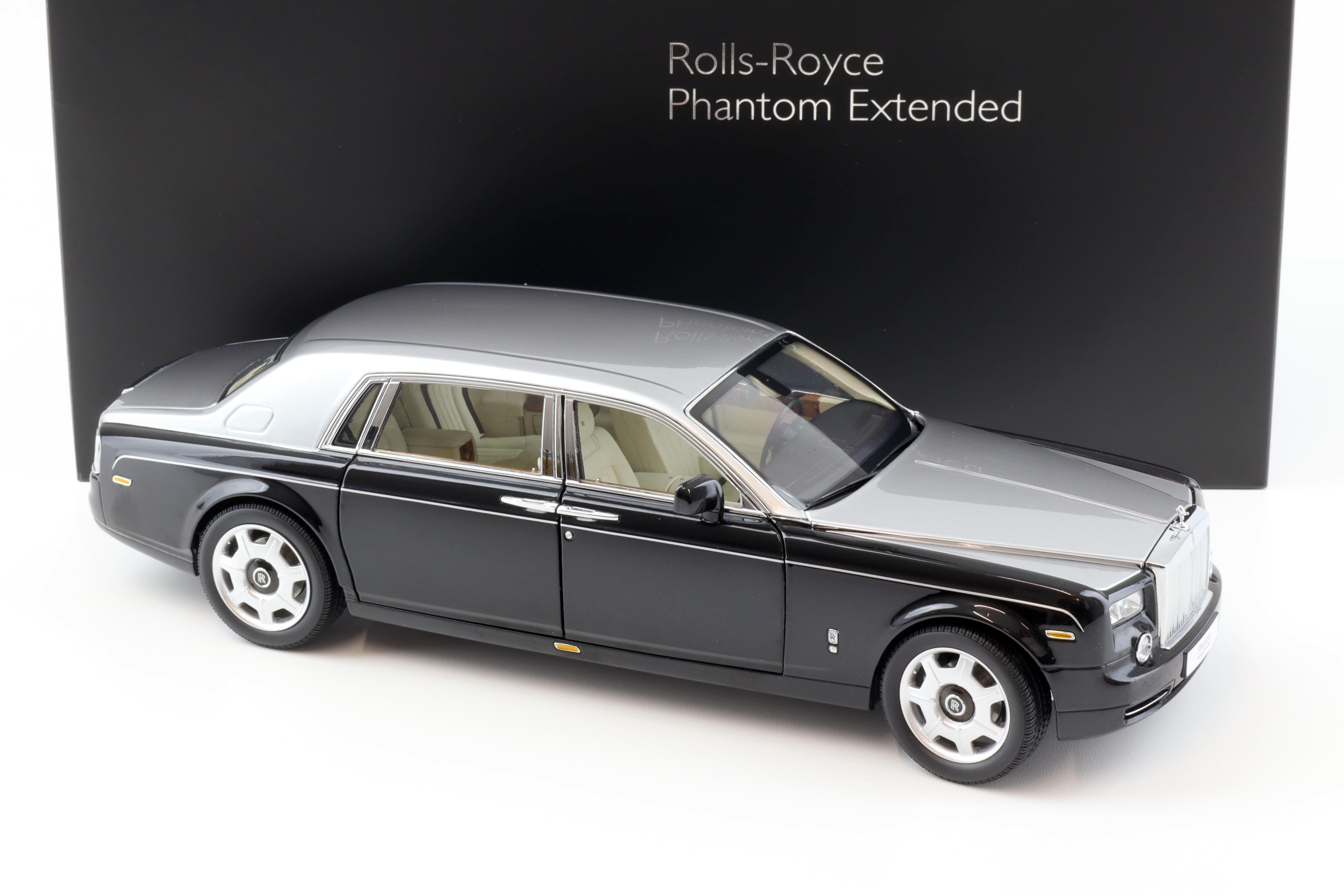 1:18 Kyosho Rolls Royce Phantom EWB Extended Wheelbase 2012 black/ silver