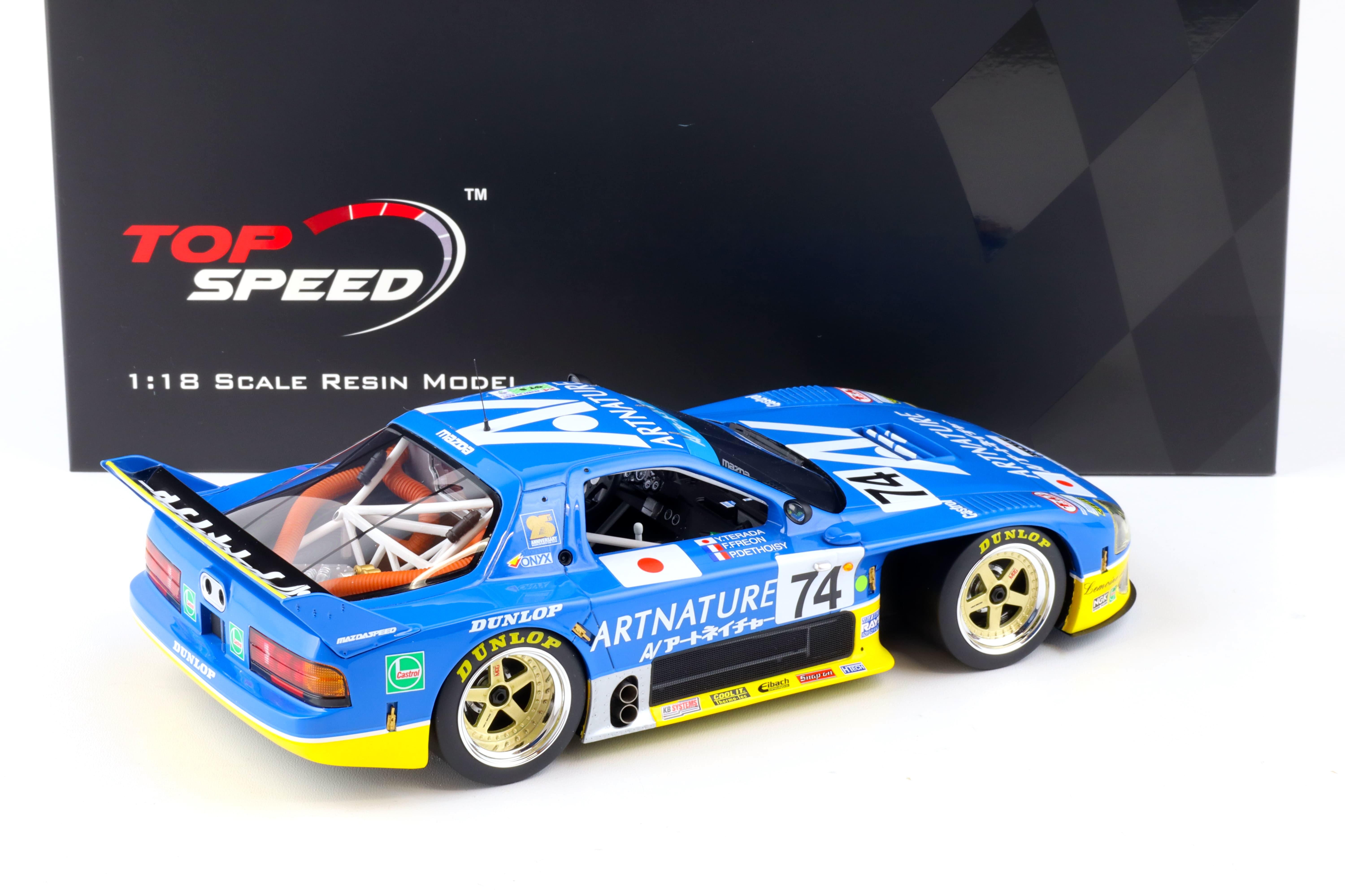 1:18 Top Speed Mazda RX-7 #74 Team Arnature 1994 Le Mans 24h blue/ yellow TS0360
