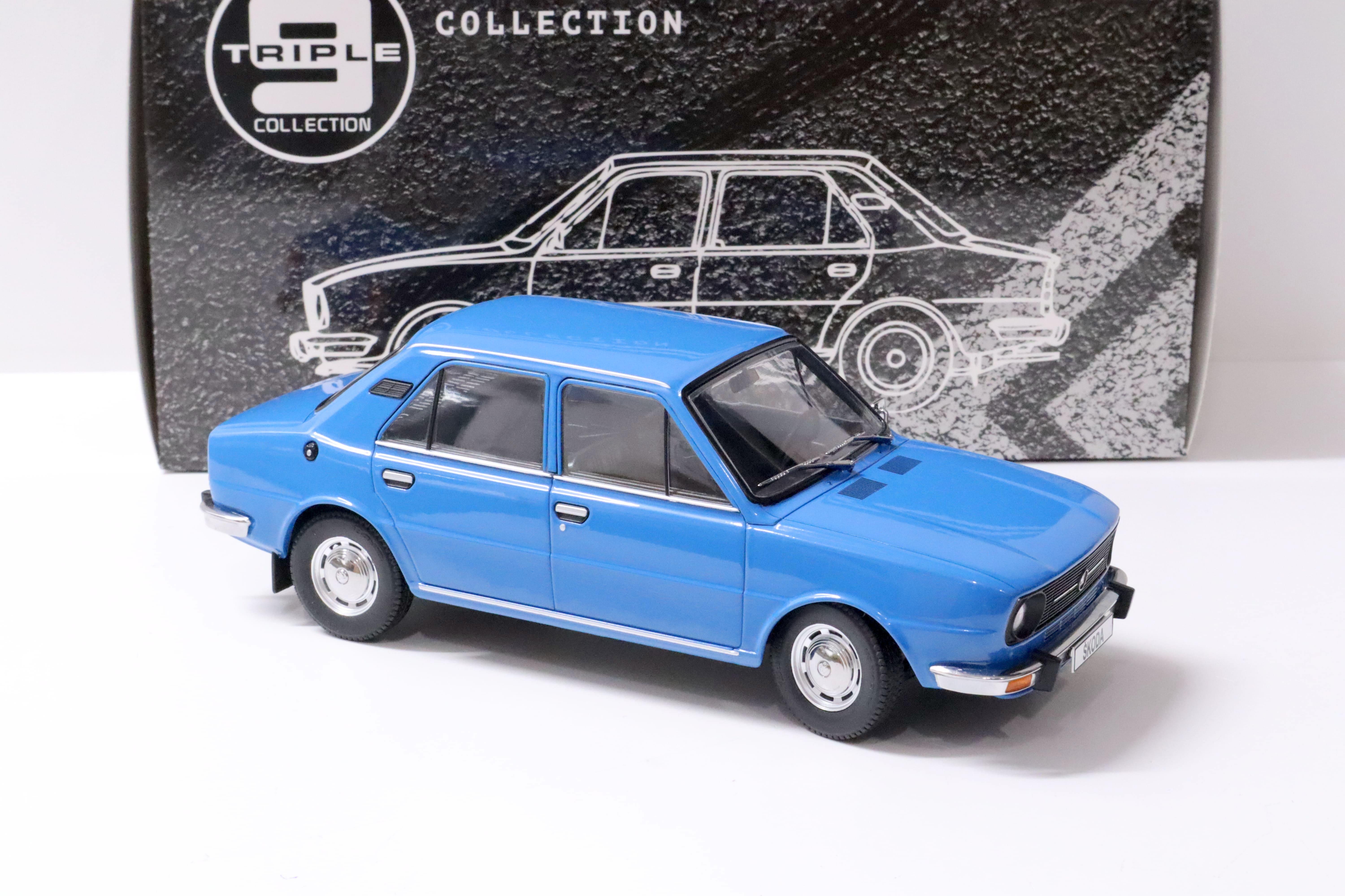 1:18 Triple9 1976 Skoda 105L Sedan blue Die-Cast