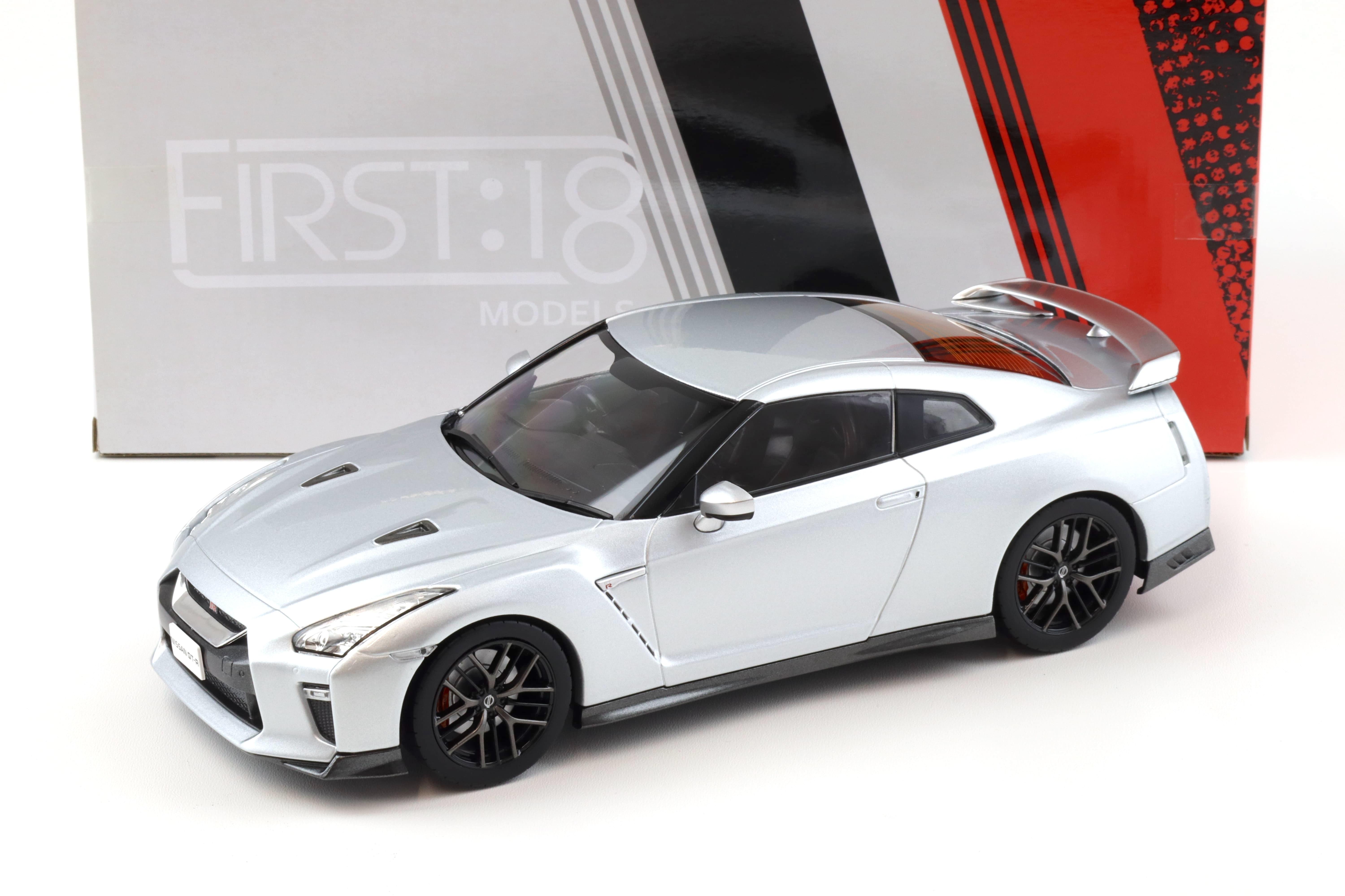 1:18 First18 Models Nissan GT-R R35 Coupe 2017 silver metallic 