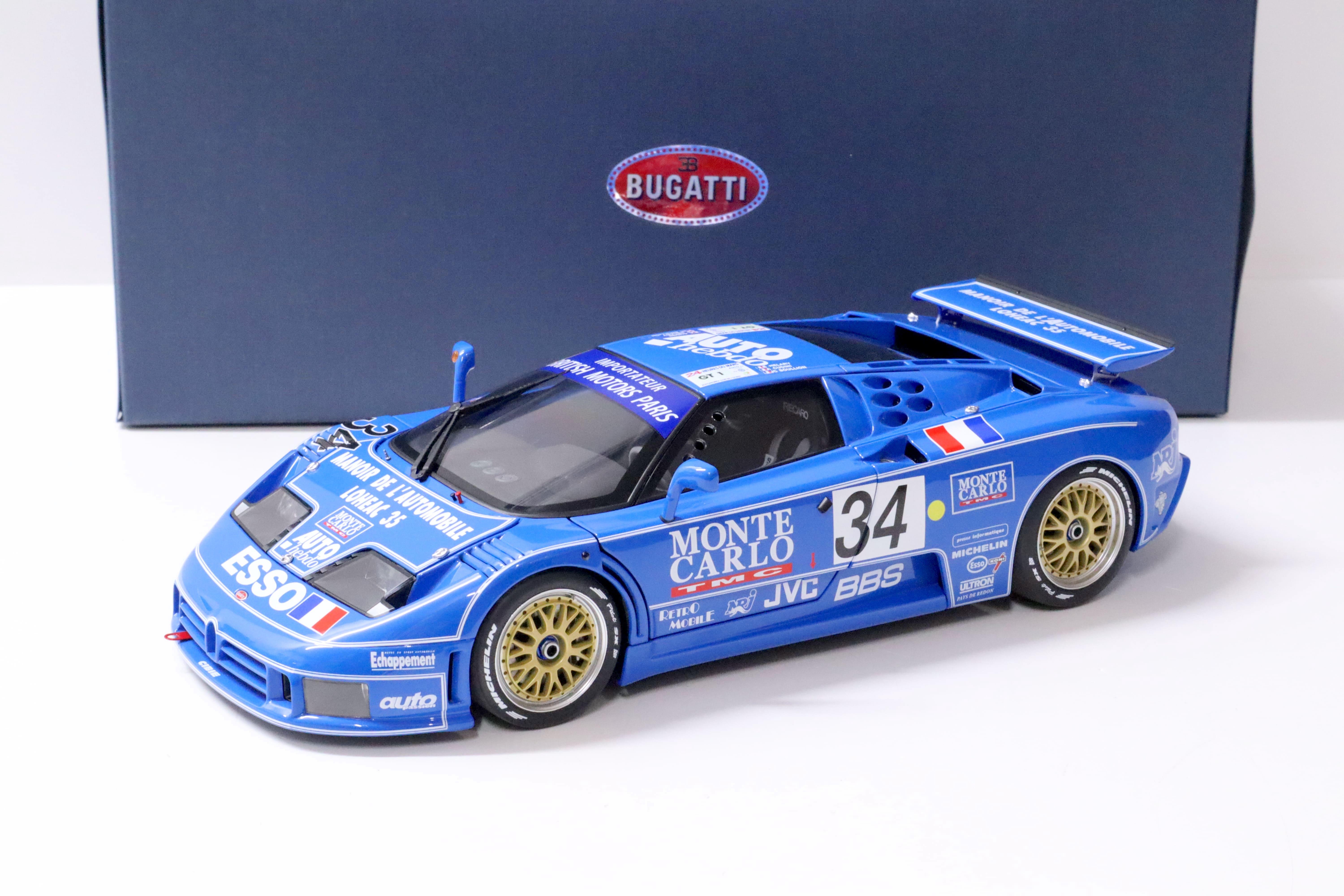 1:18 AUTOart Bugatti EB110 LM Le Mans 1994 blue #34 ESSO TMC