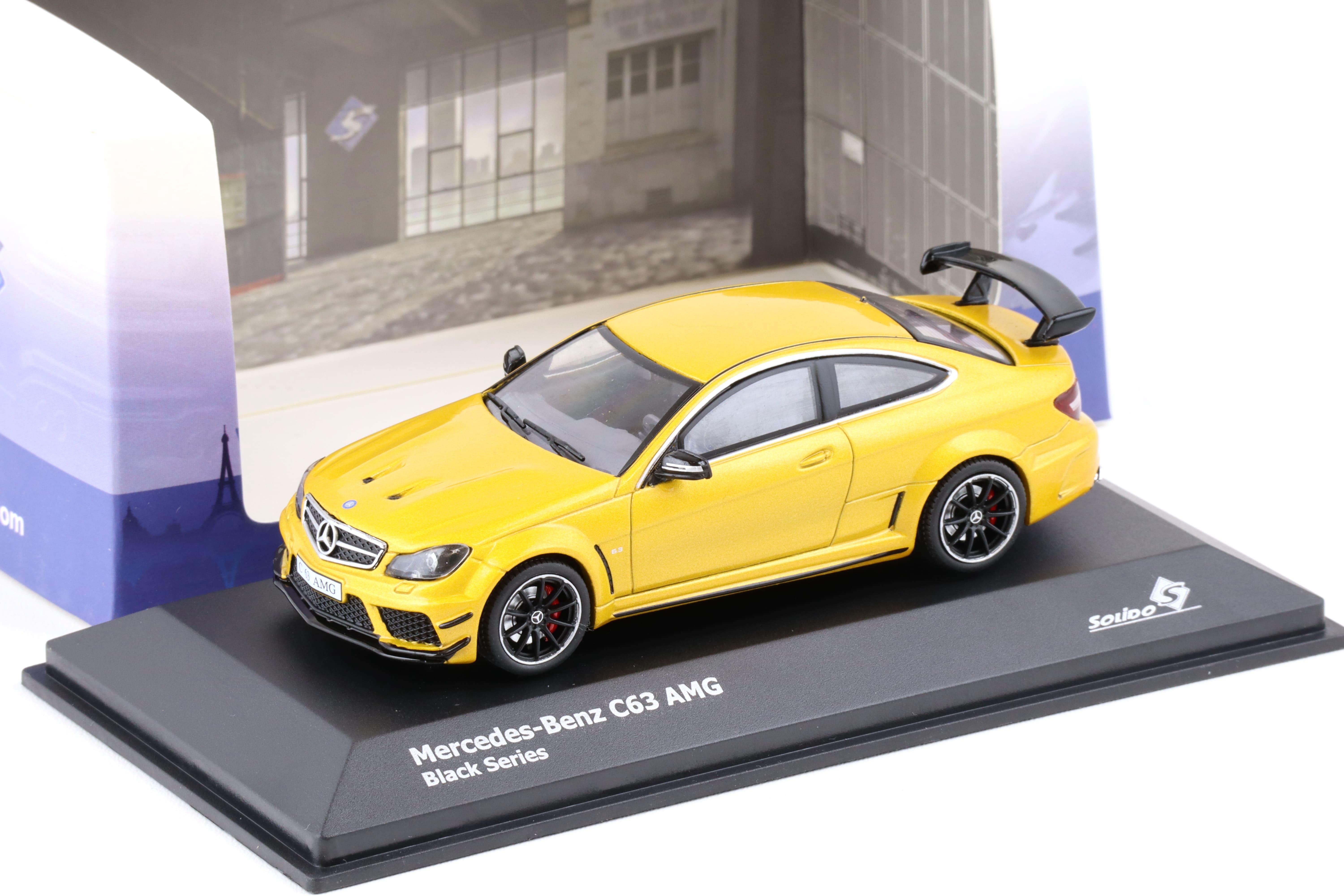 1:43 Solido Mercedes C63 AMG Black Series Coupe solarbeam yellow 