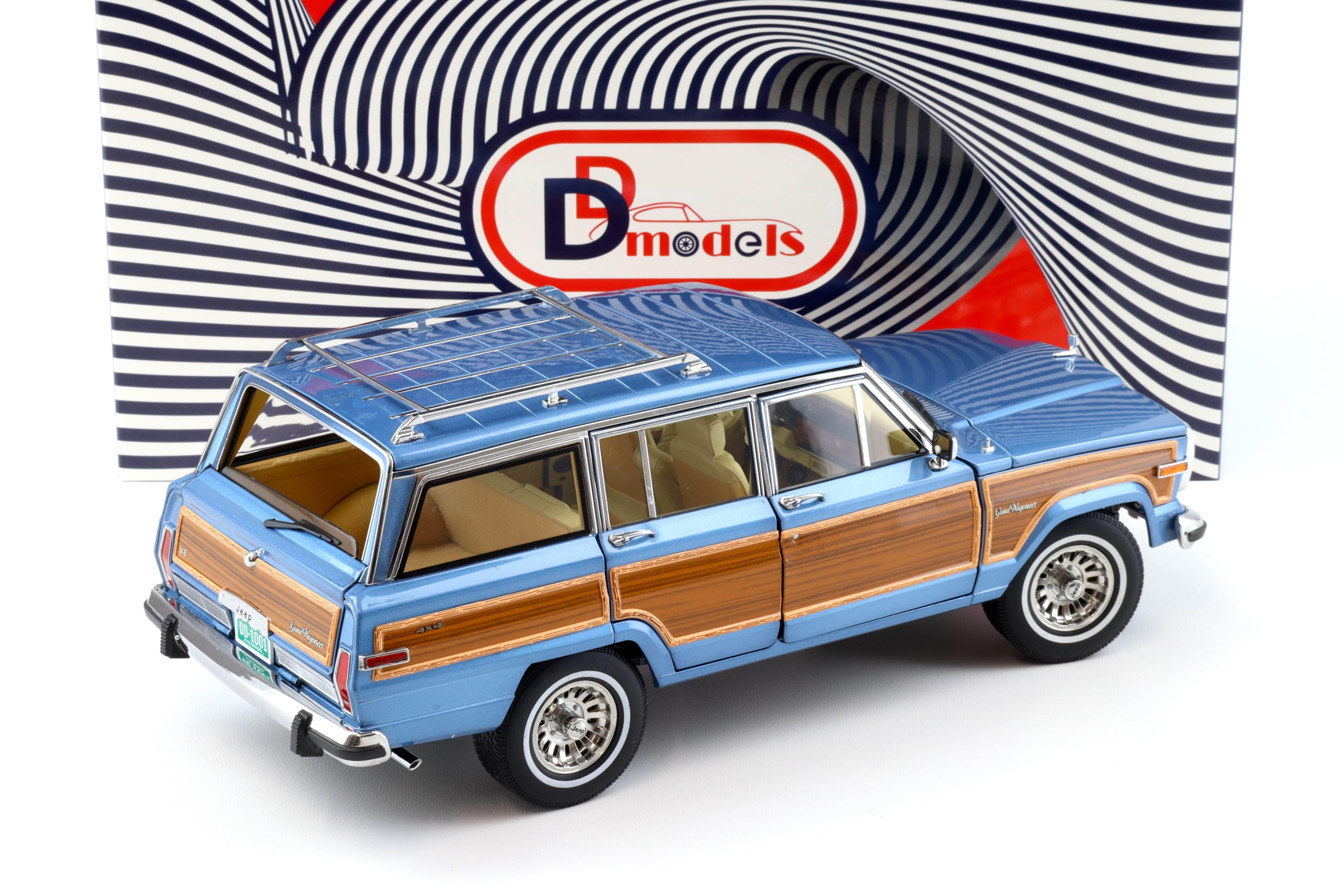 1:18 DD-Models Jeep Grand Wagoneer 1991 Spinnaker blue/ wood DO00101