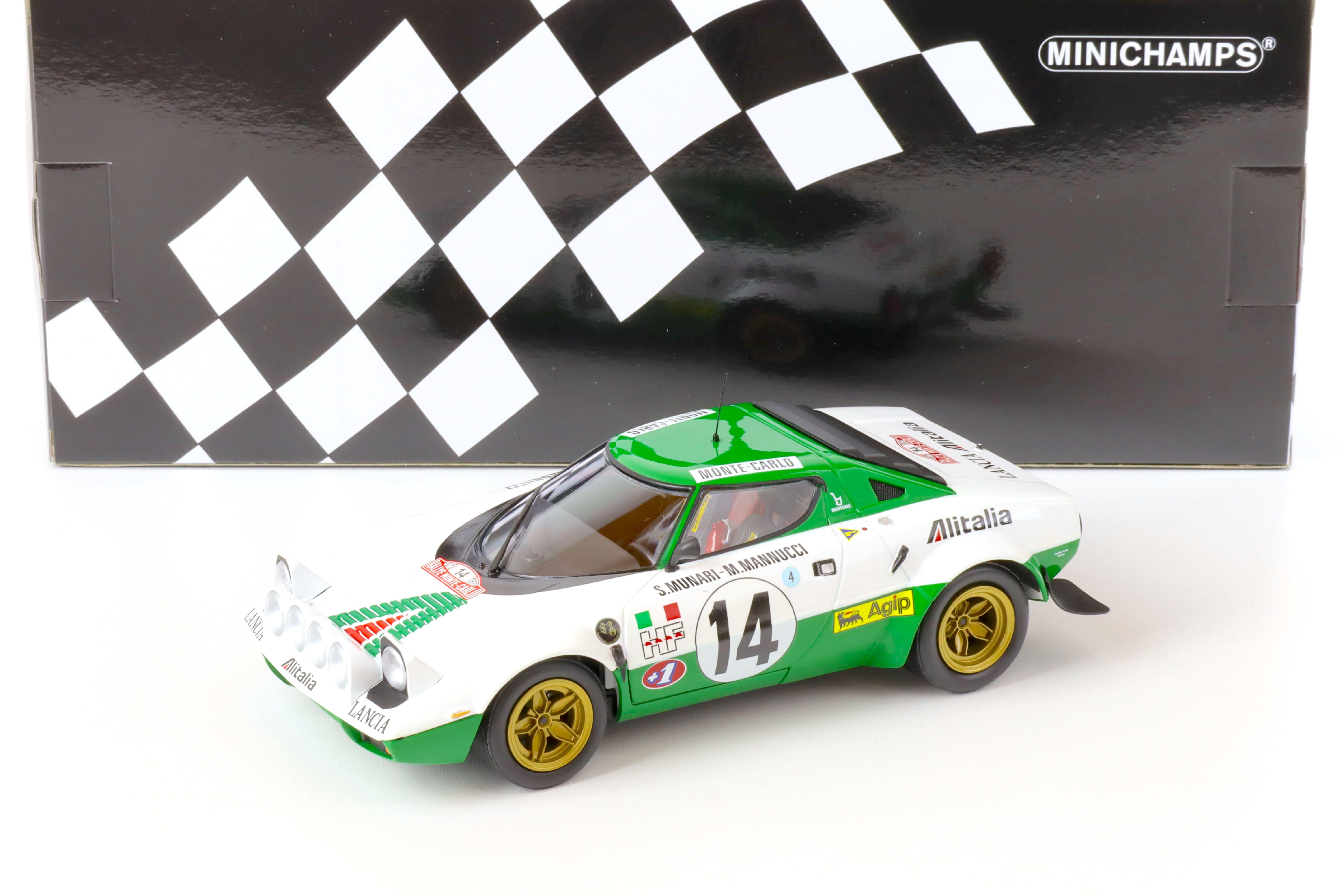 1:18 Minichamps Lancia Stratos Munari/ Mannucci #14 Winner Rally Monte Carlo 1975