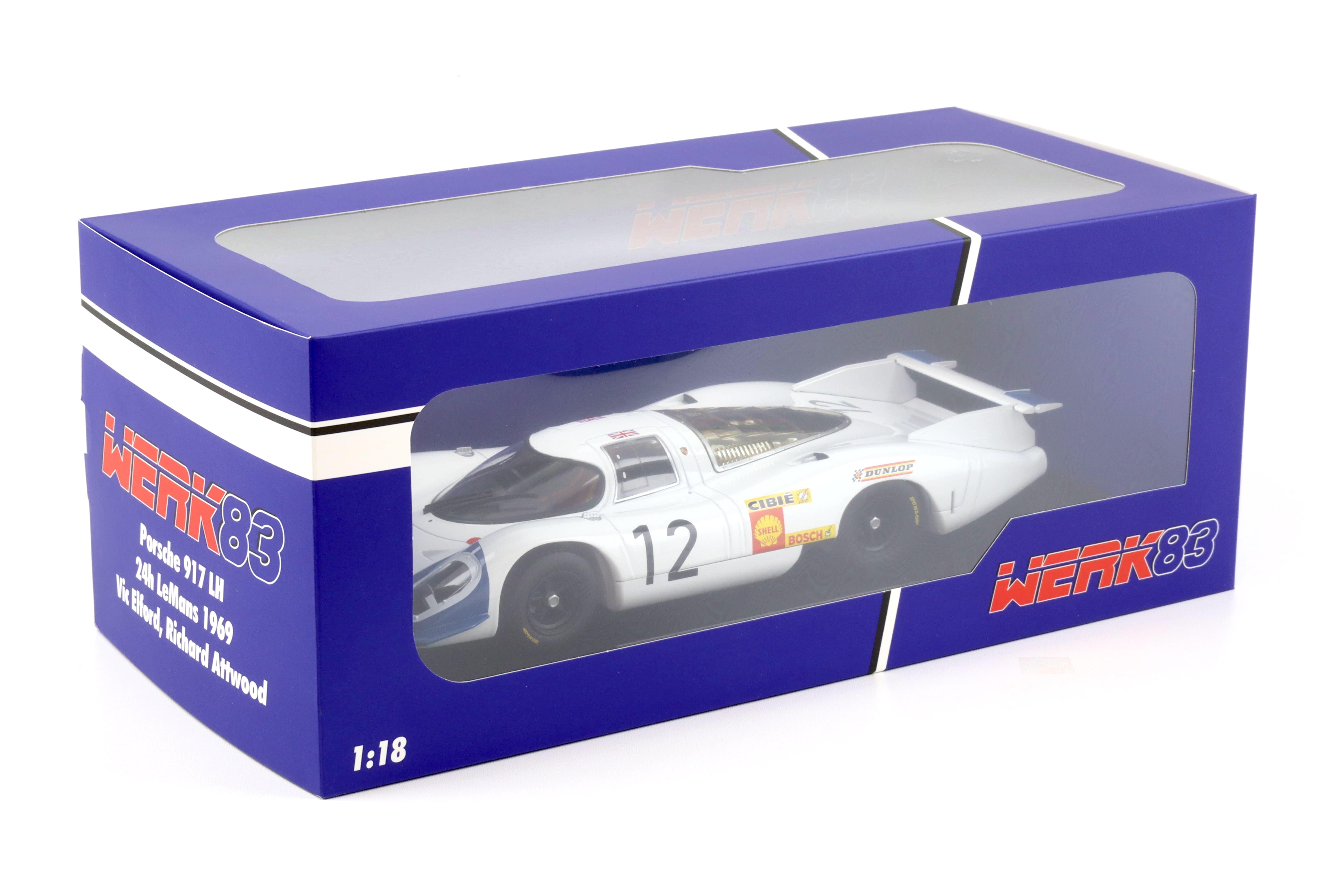 1:18 WERK83 Porsche 917 LH 24h Le Mans 1969 Elford/ Attwood #12