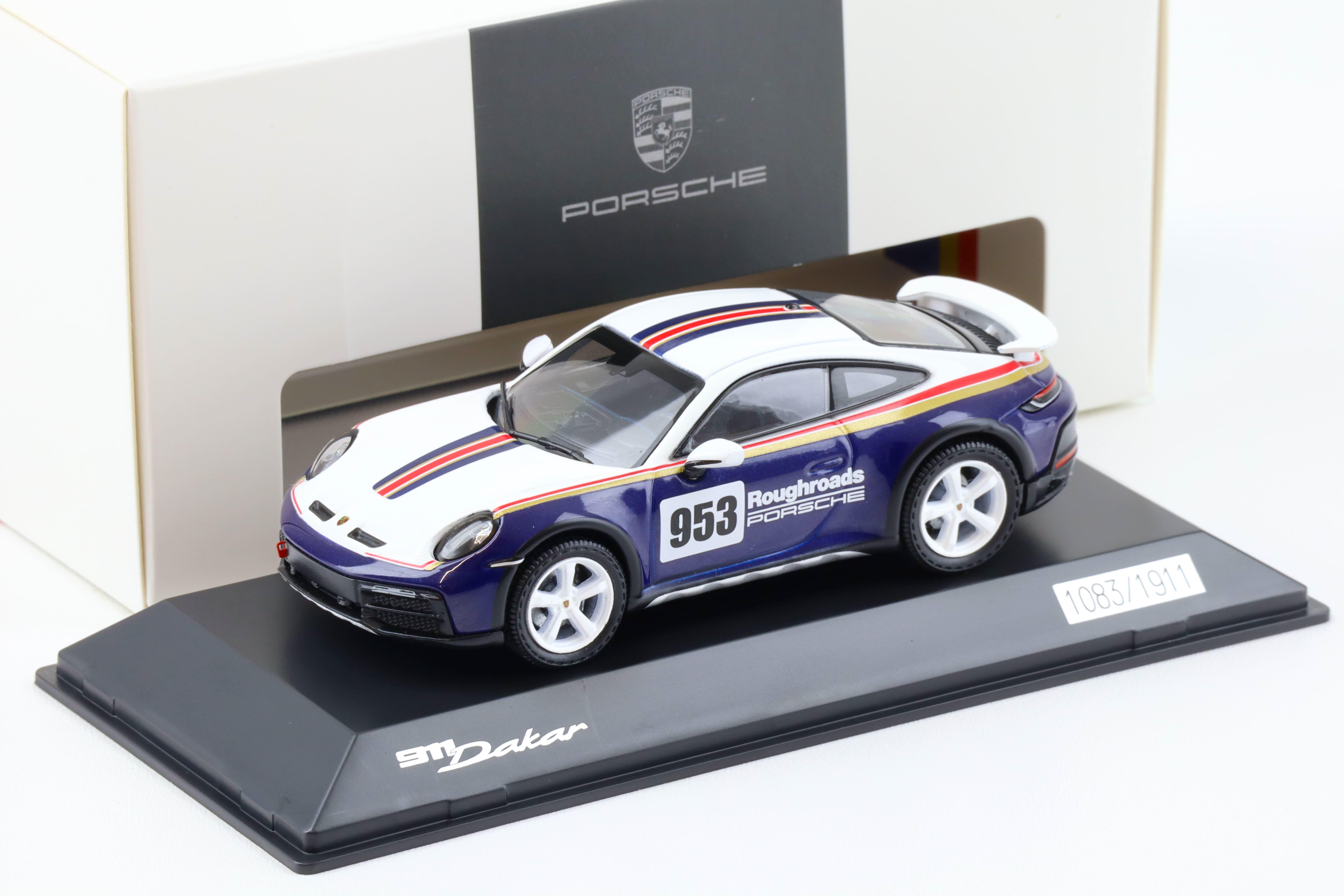 1:43 Spark Porsche 911 (992) Dakar Roughroads #953 blue/ white WAP DEALER