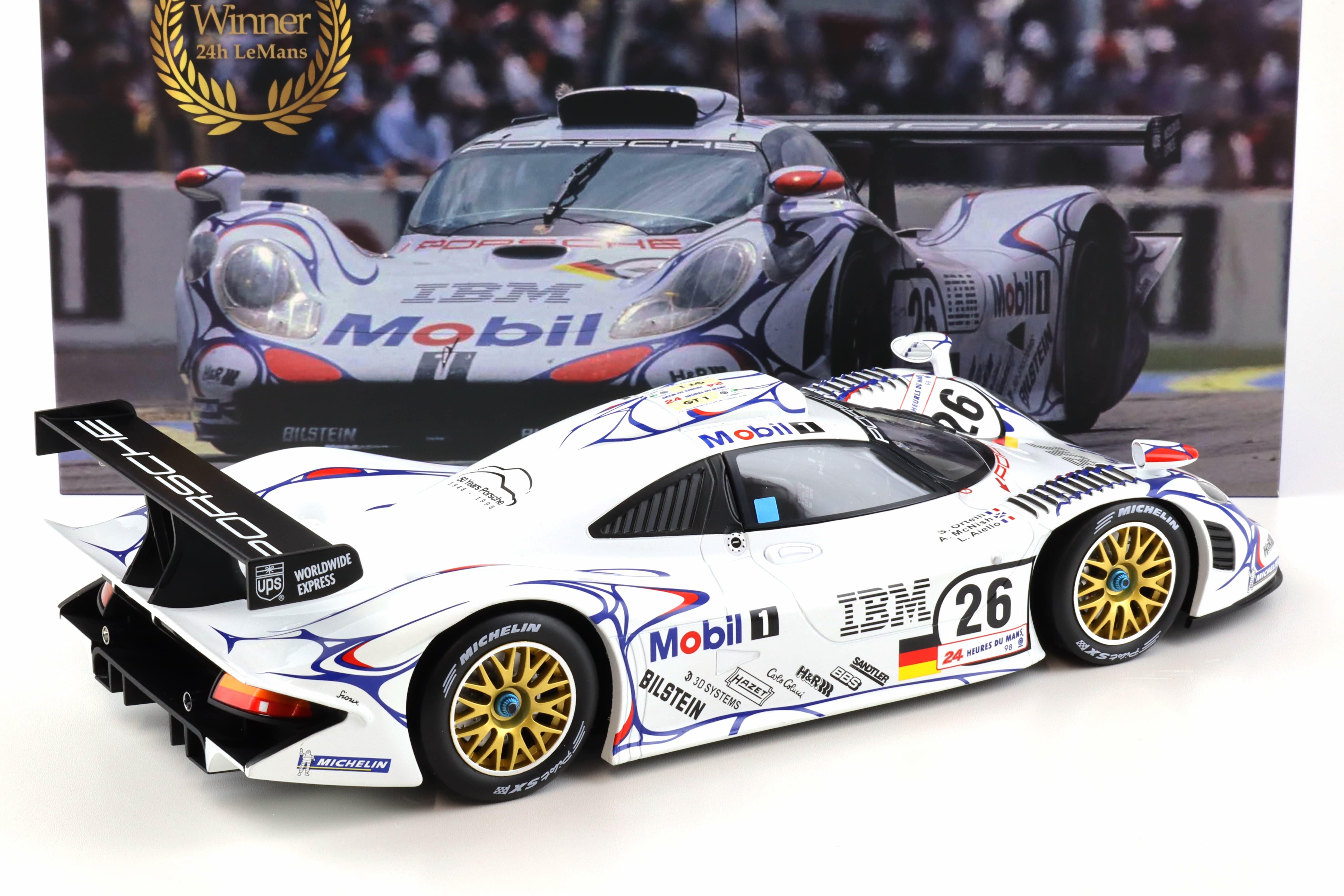 1:12 WERK83 Porsche 911 996 GT1 Winner 24h Le Mans 1998 Aiello/ McNish/ Ortelli