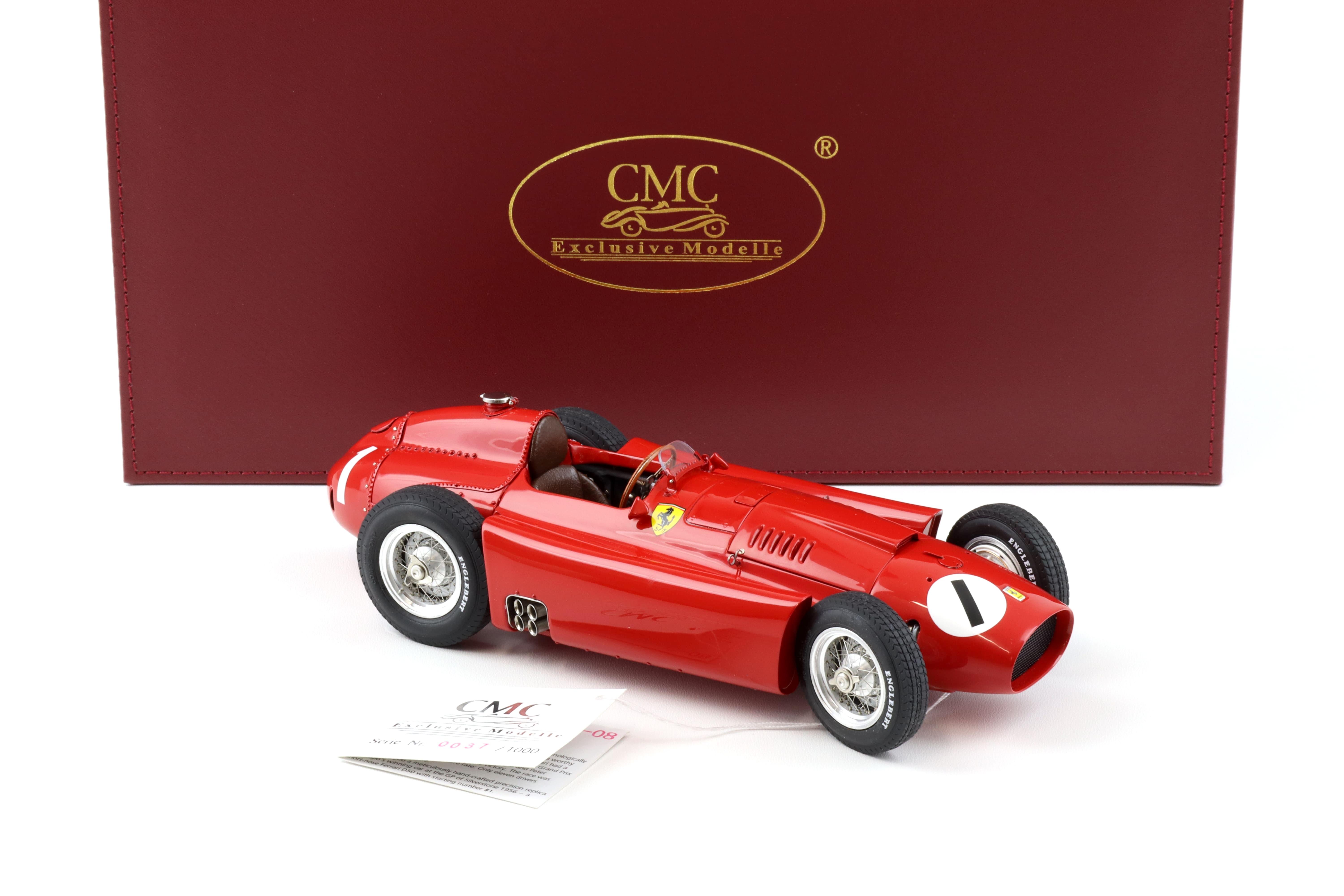 1:18 CMC Ferrari D50 GP of Great Britain 1956 Juan Manuel Fangio #1 red M-197