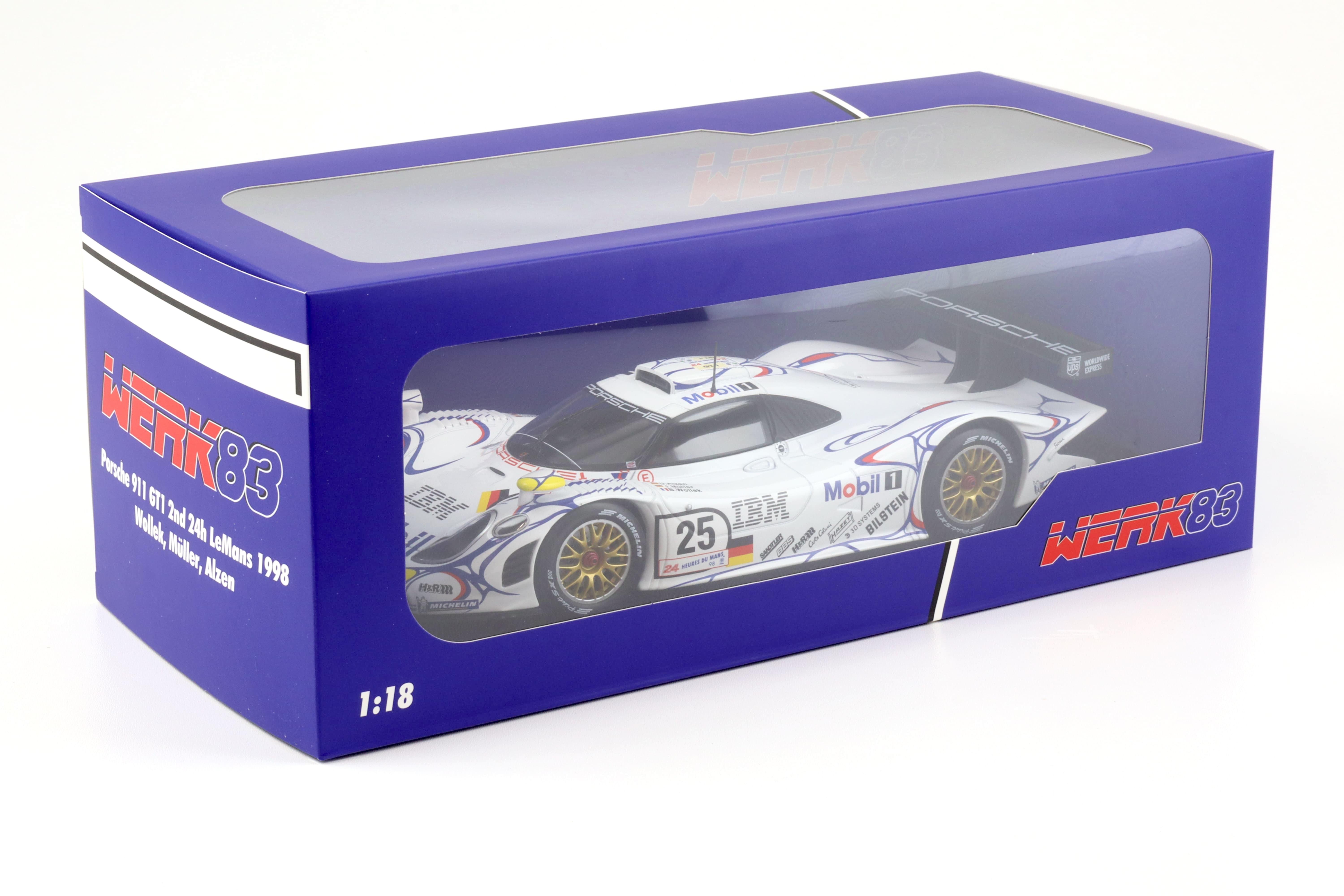 1:18 WERK83 Porsche 911 GT1 #25 - 2nd 24h Le Mans 1998 Wollek/ Müller/ Alzen