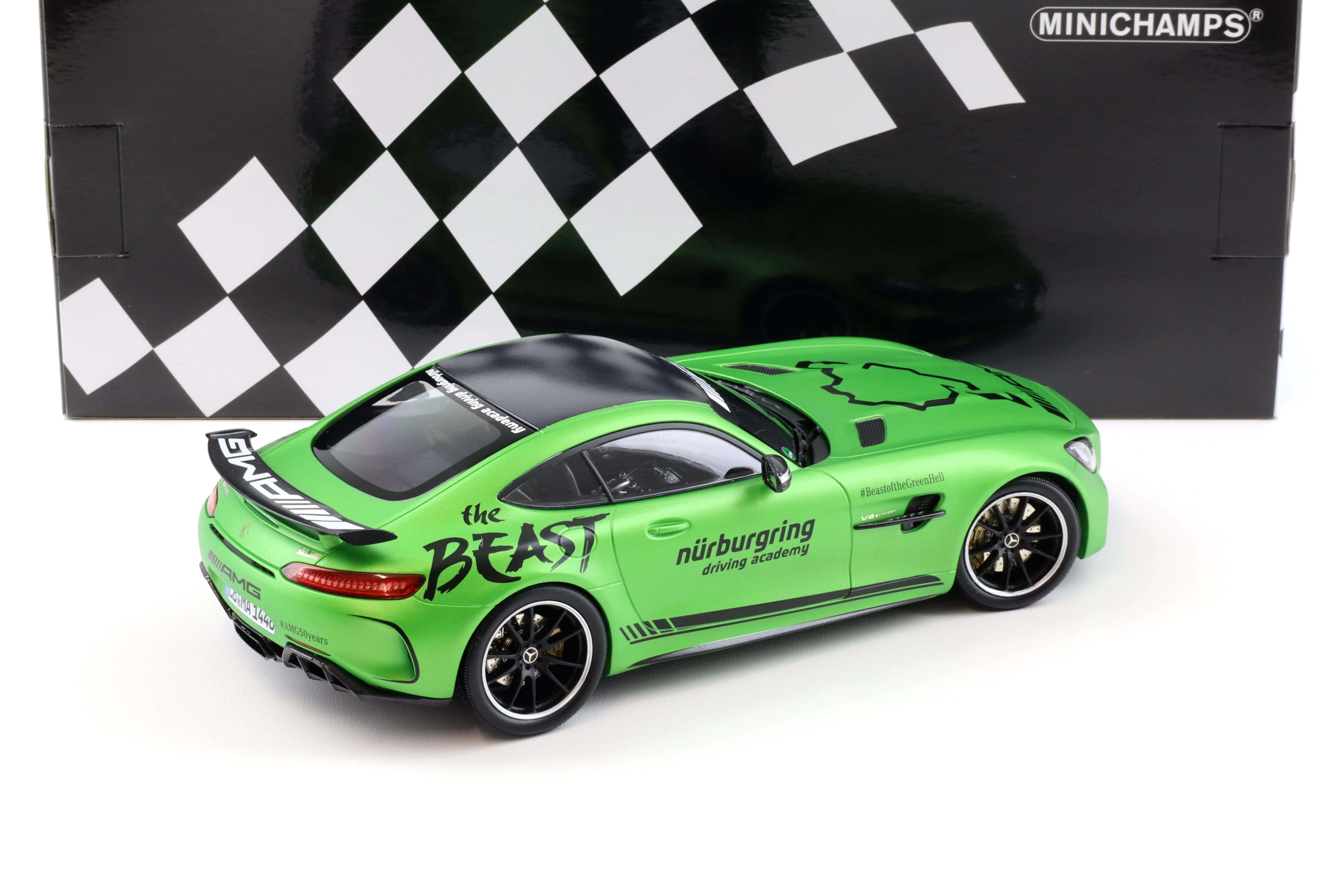 1:18 Minichamps Mercedes AMG GT-R 2017 RINGTAXI Nürburgring the Beast green