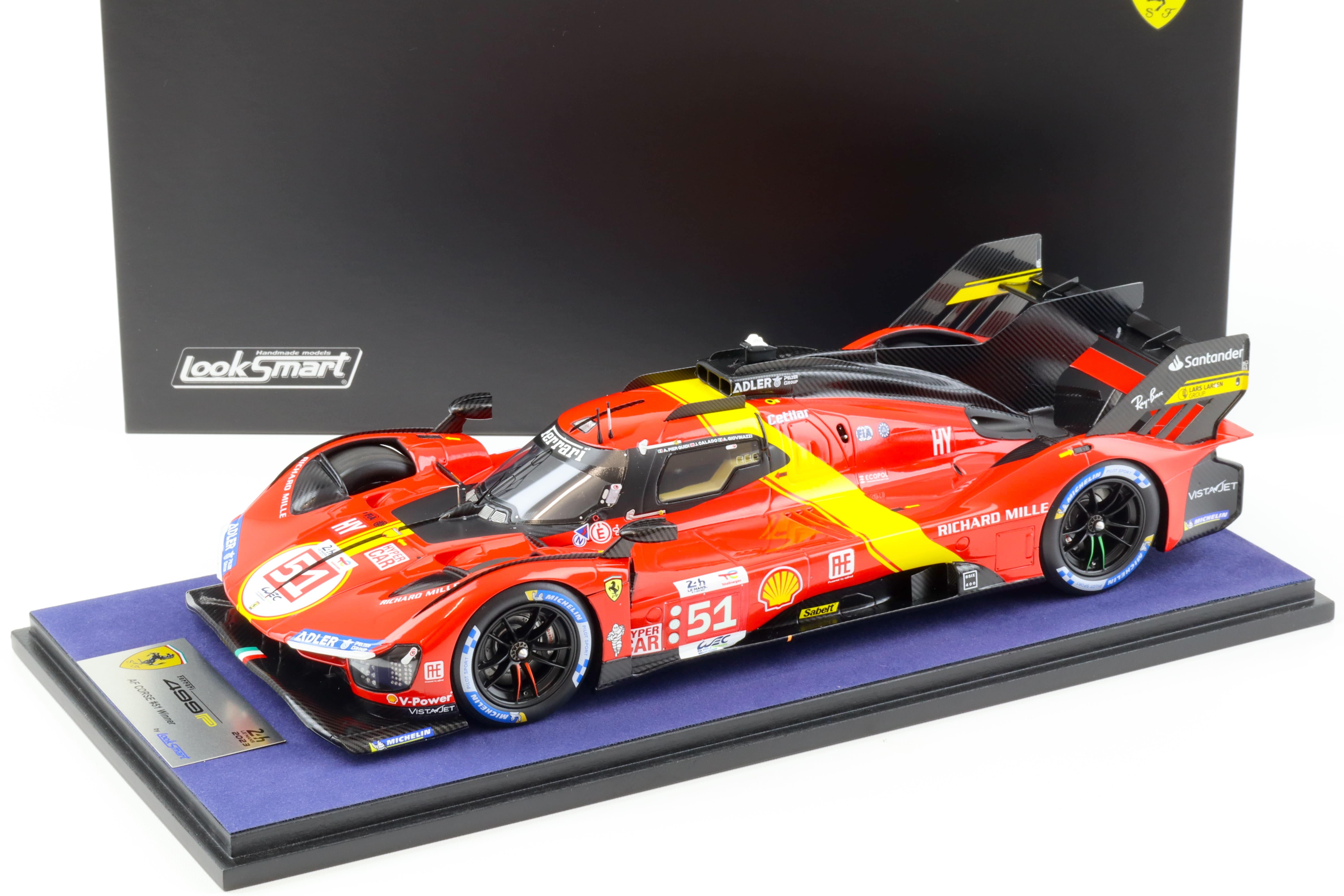 1:18 LookSmart Ferrari 499P #51 AF Corse Winner 24h Le Mans 2023 Guidi/ Calado