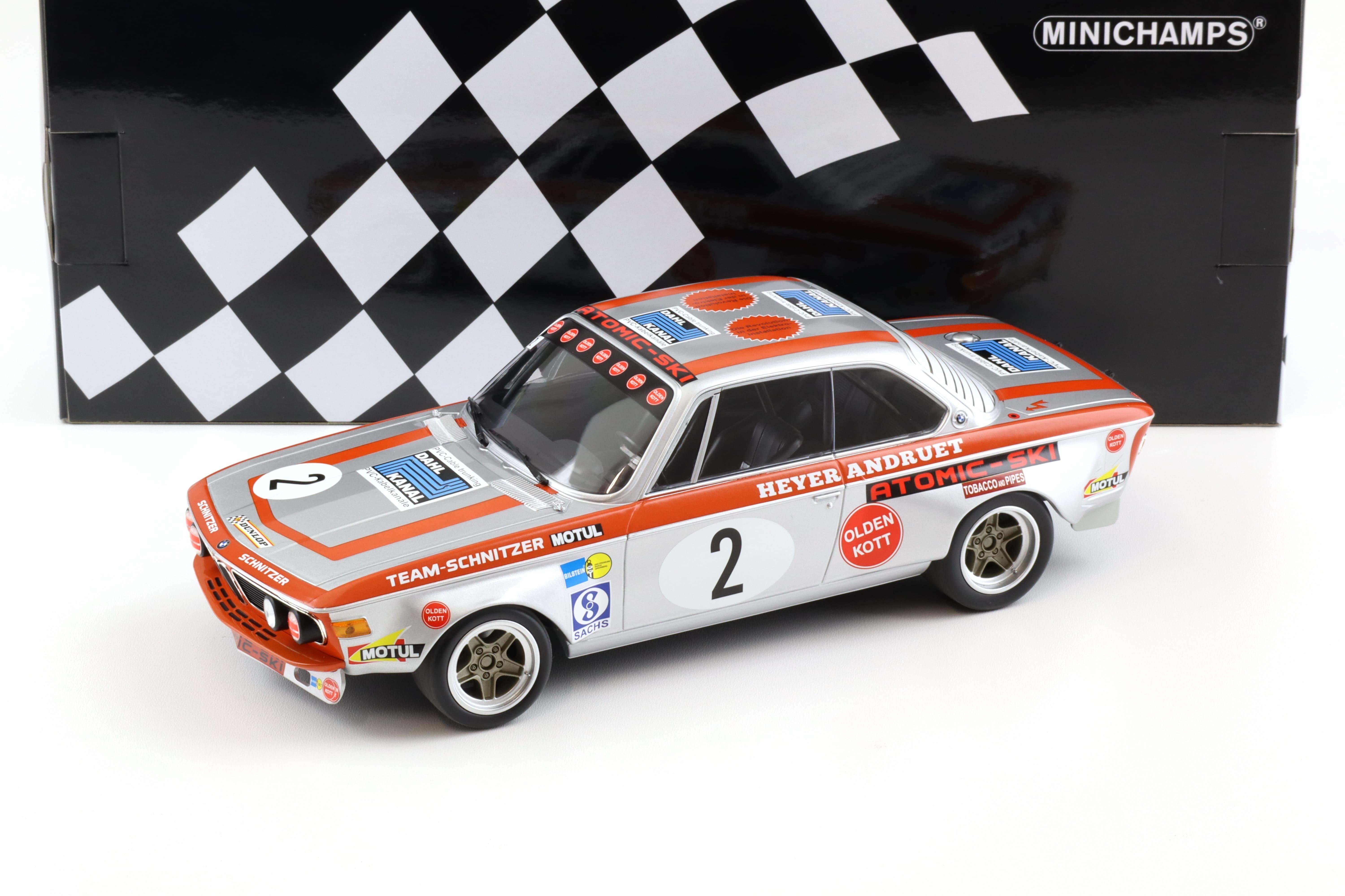 1:18 Minichamps BMW 2800 CS Team Schnitzer-Motul #2 Winners GP Nürburgring 1972