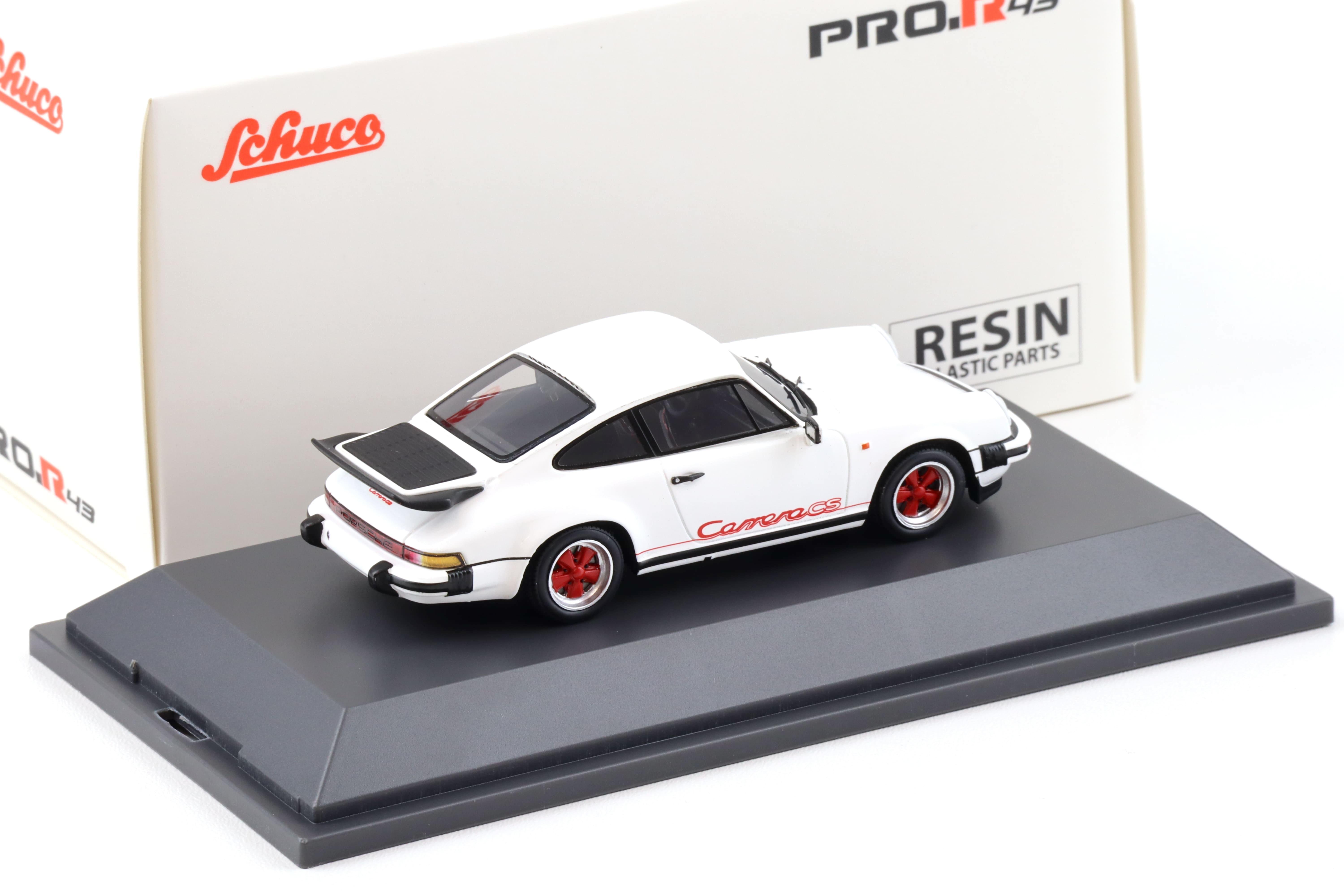 1:43 Schuco PRO.R43 Porsche 911 Carrera 3.2 CS Coupe white/ red