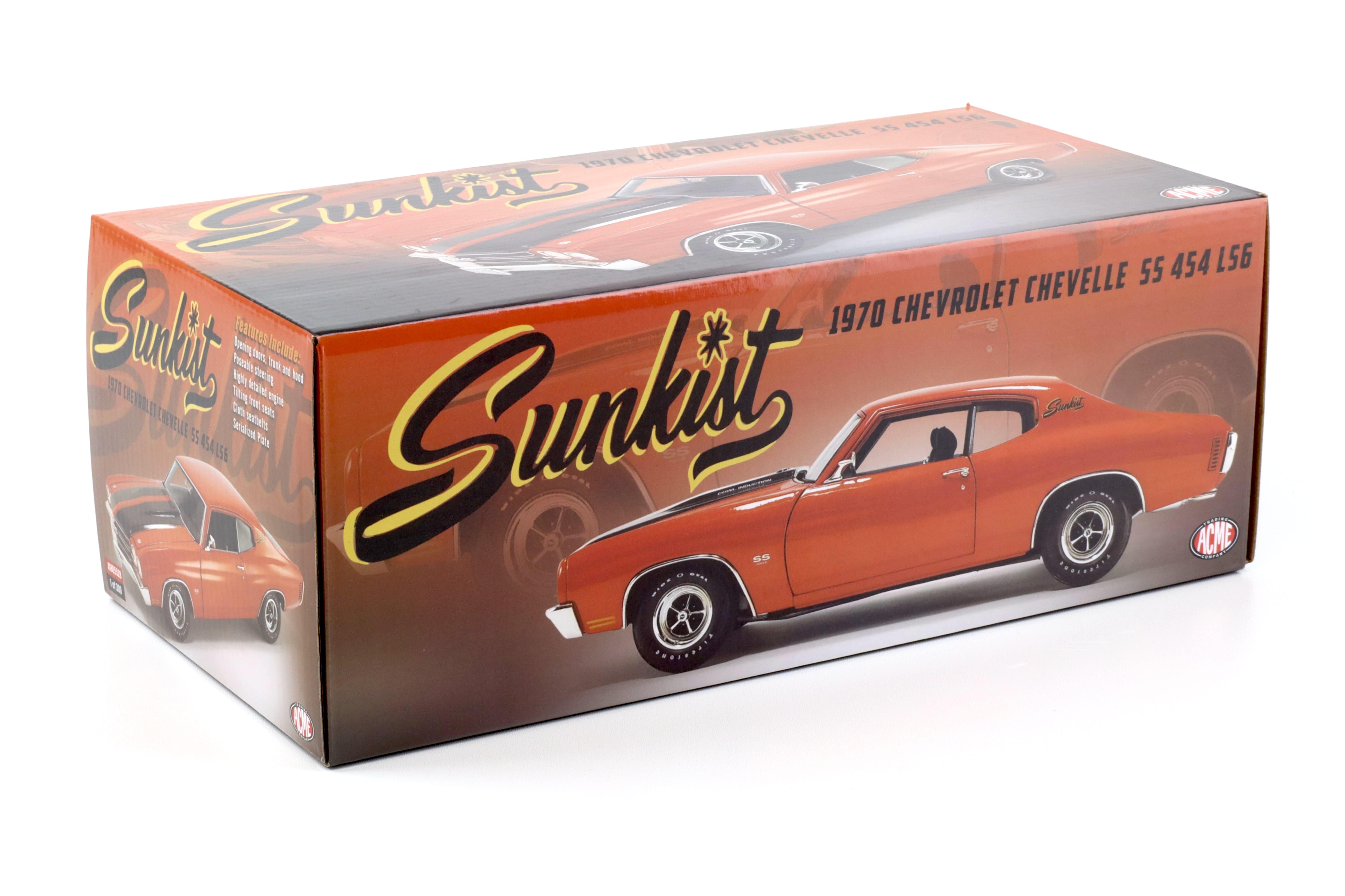 1:18 ACME 1970 Chevrolet Chevelle SS 454 LS6 Coupe Sunkist orange