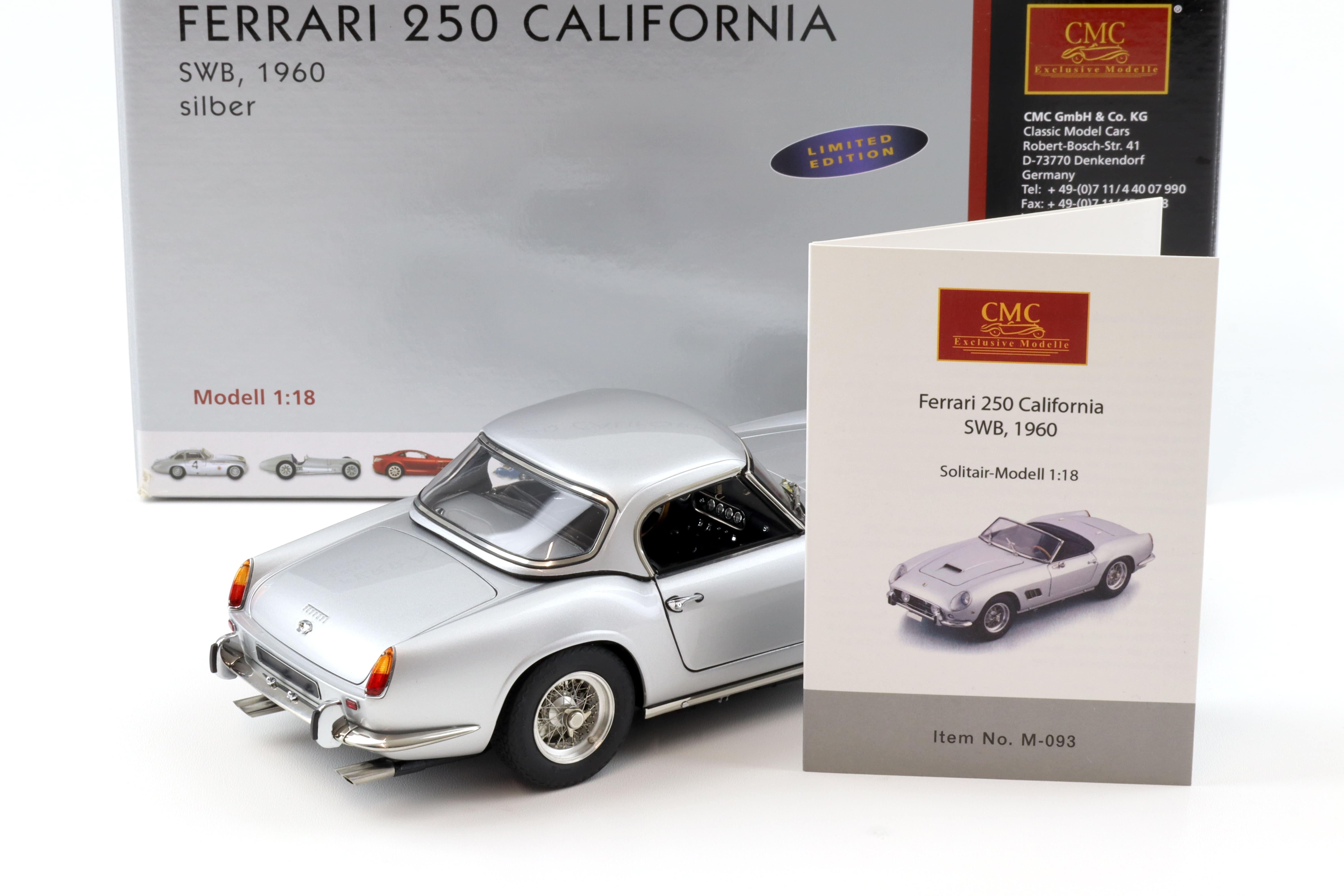 1:18 CMC Ferrari 250 California SWB 1960 silver M-093