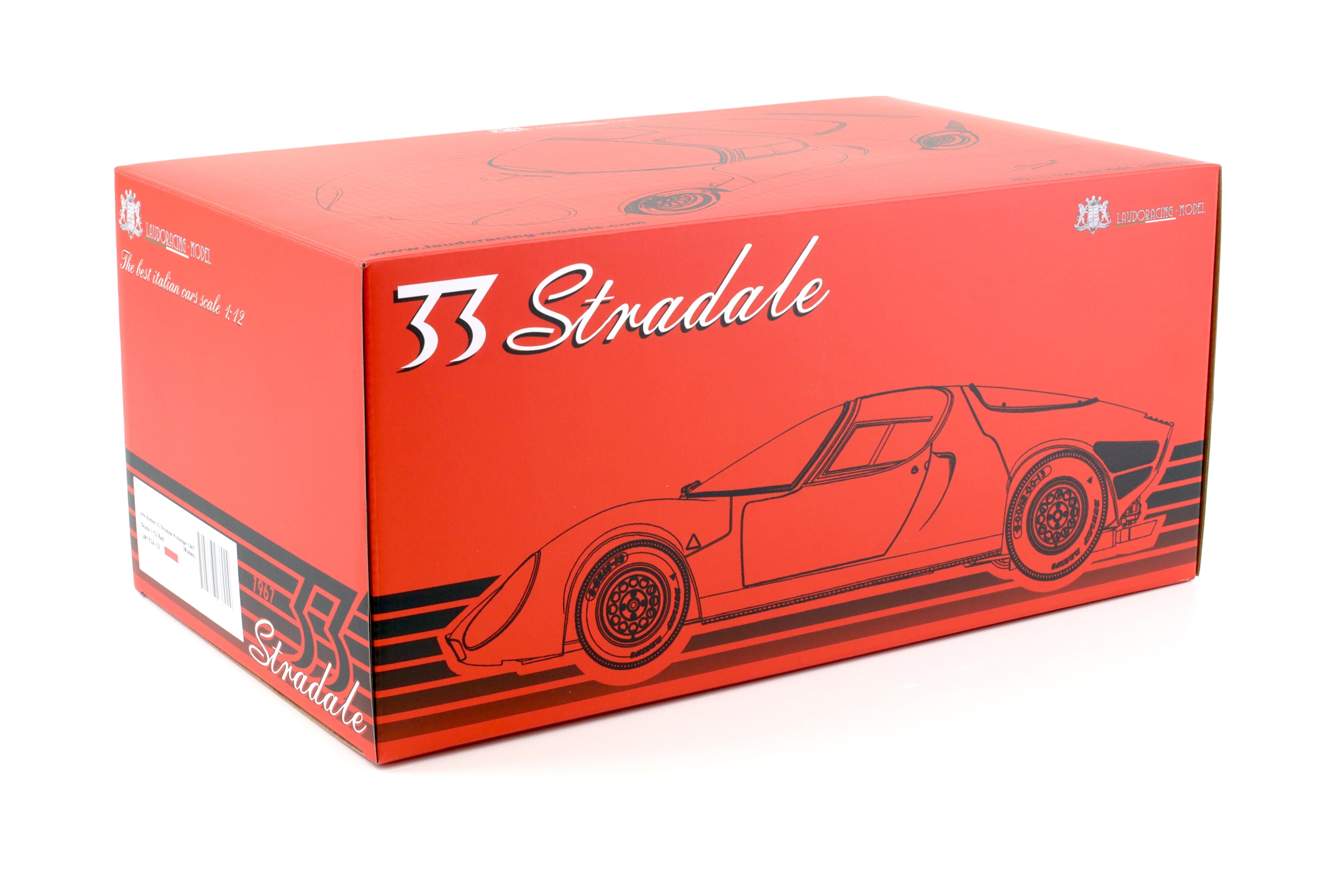 1:12 Laudoracing-Model Alfa Romeo 33 Coupe Stradale Prototype 1967 Museums Version red