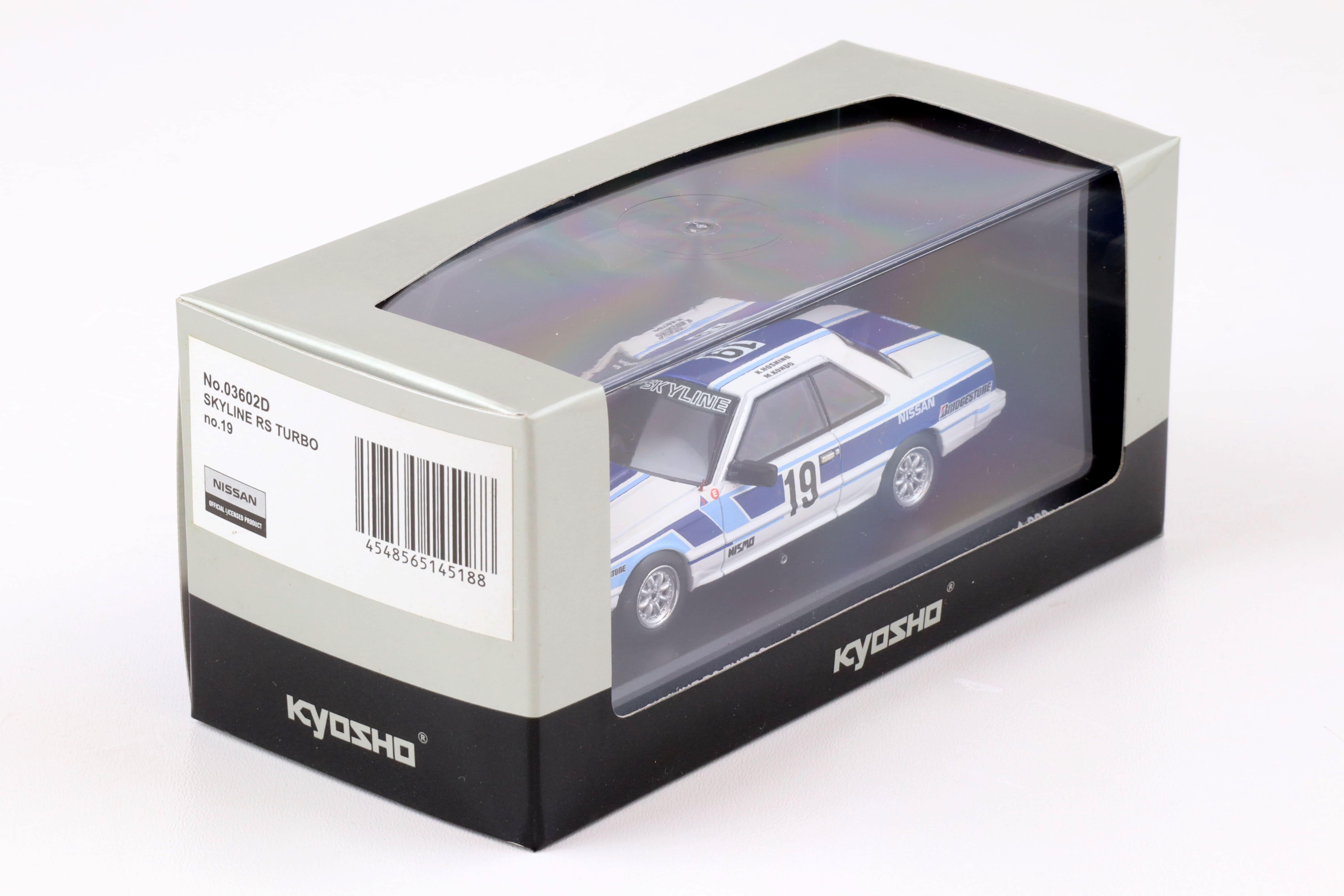 1:43 Kyosho Nissan Skyline RS Turbo (R30) Gr.A #19 blue/ white 1985