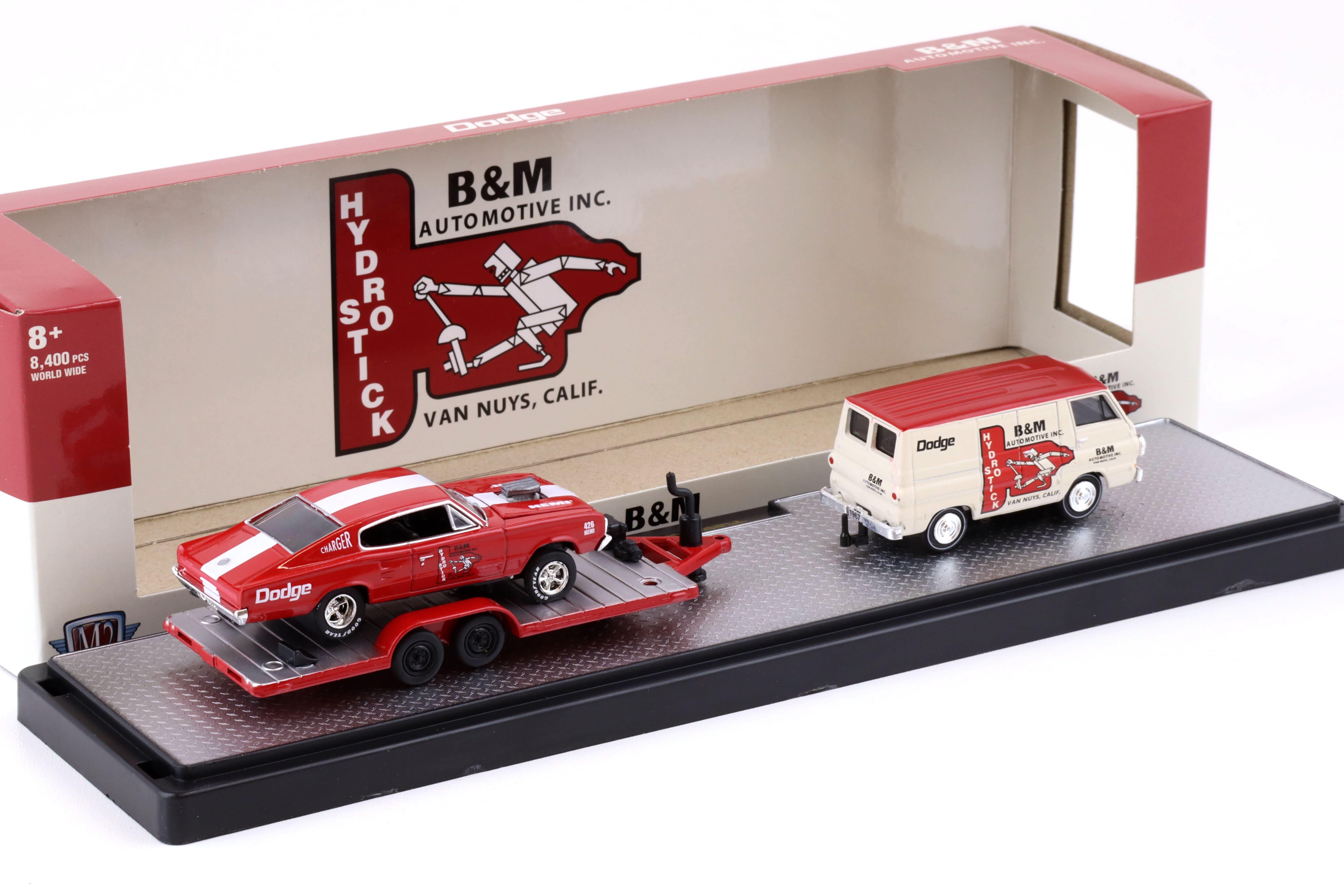 1:64 M2 Machines 1967 Dodge A100 Panel Van & 1966 Dodge Charger Gasser B&M AUTOMOTIVE INC.