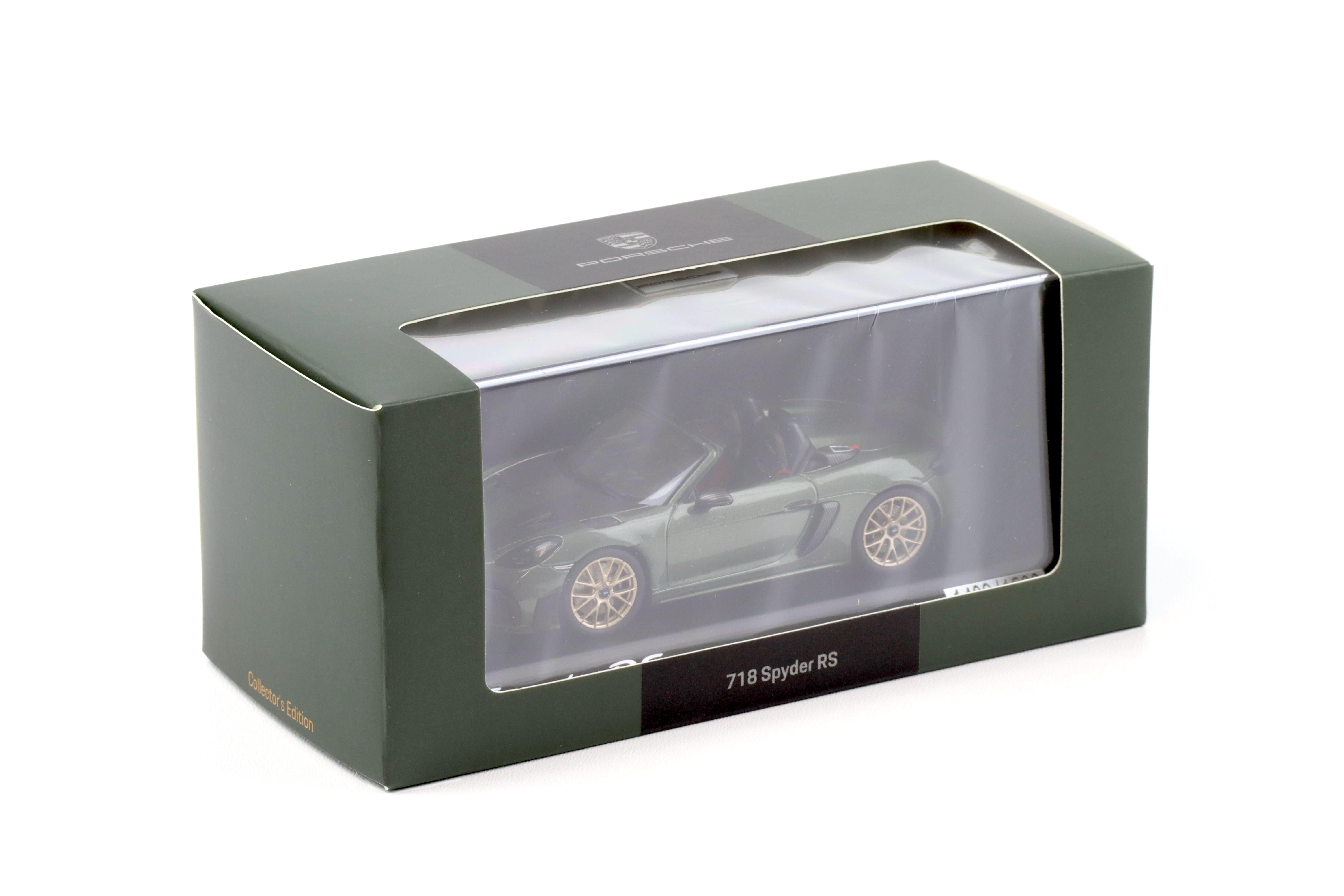 1:43 Spark Porsche 718 Spyder RS (982) oak green/ gold wheels WAP DEALER