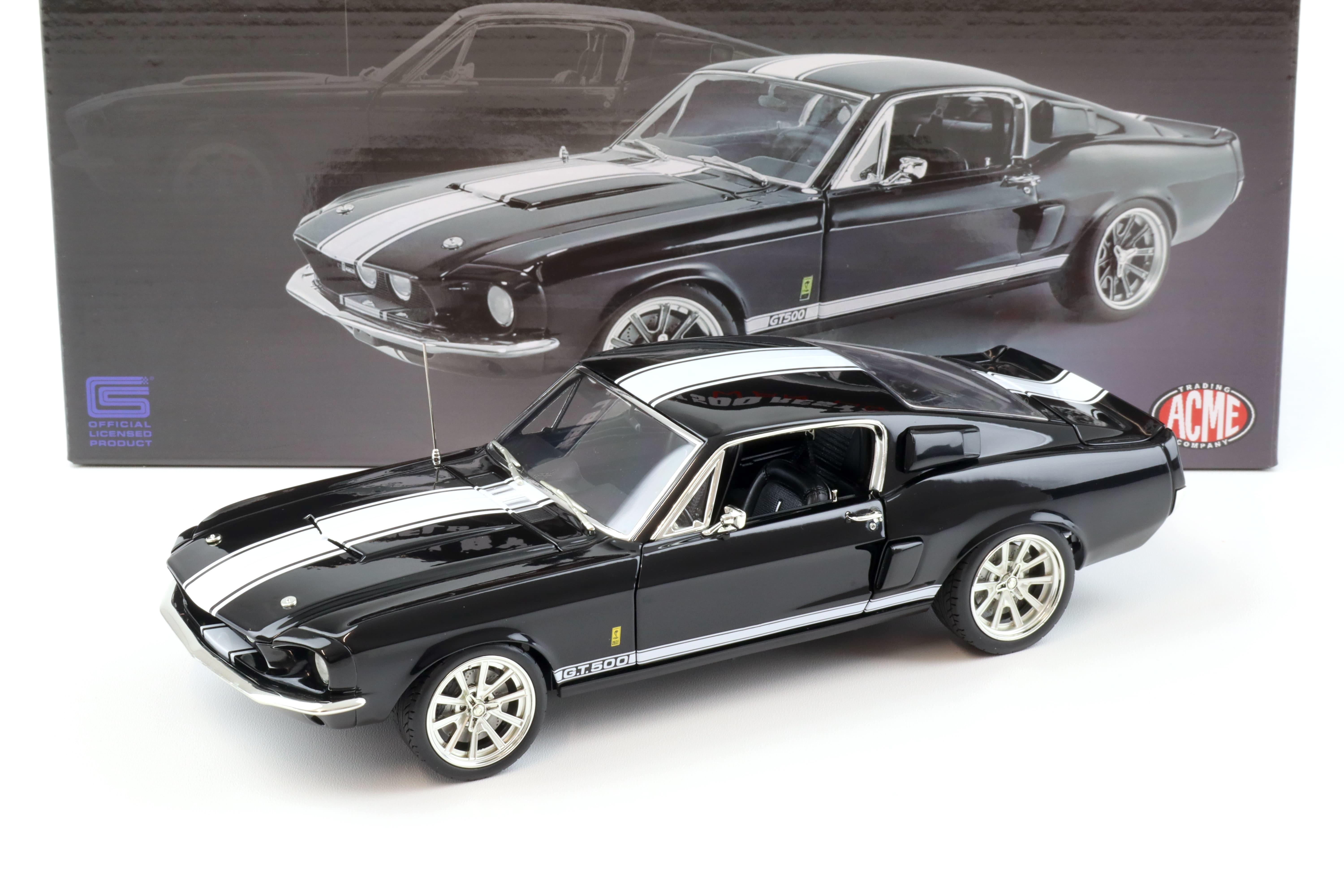 1:18 ACME 1967 Shelby GT 500 Restomod WAR HORSE black/ white stripes