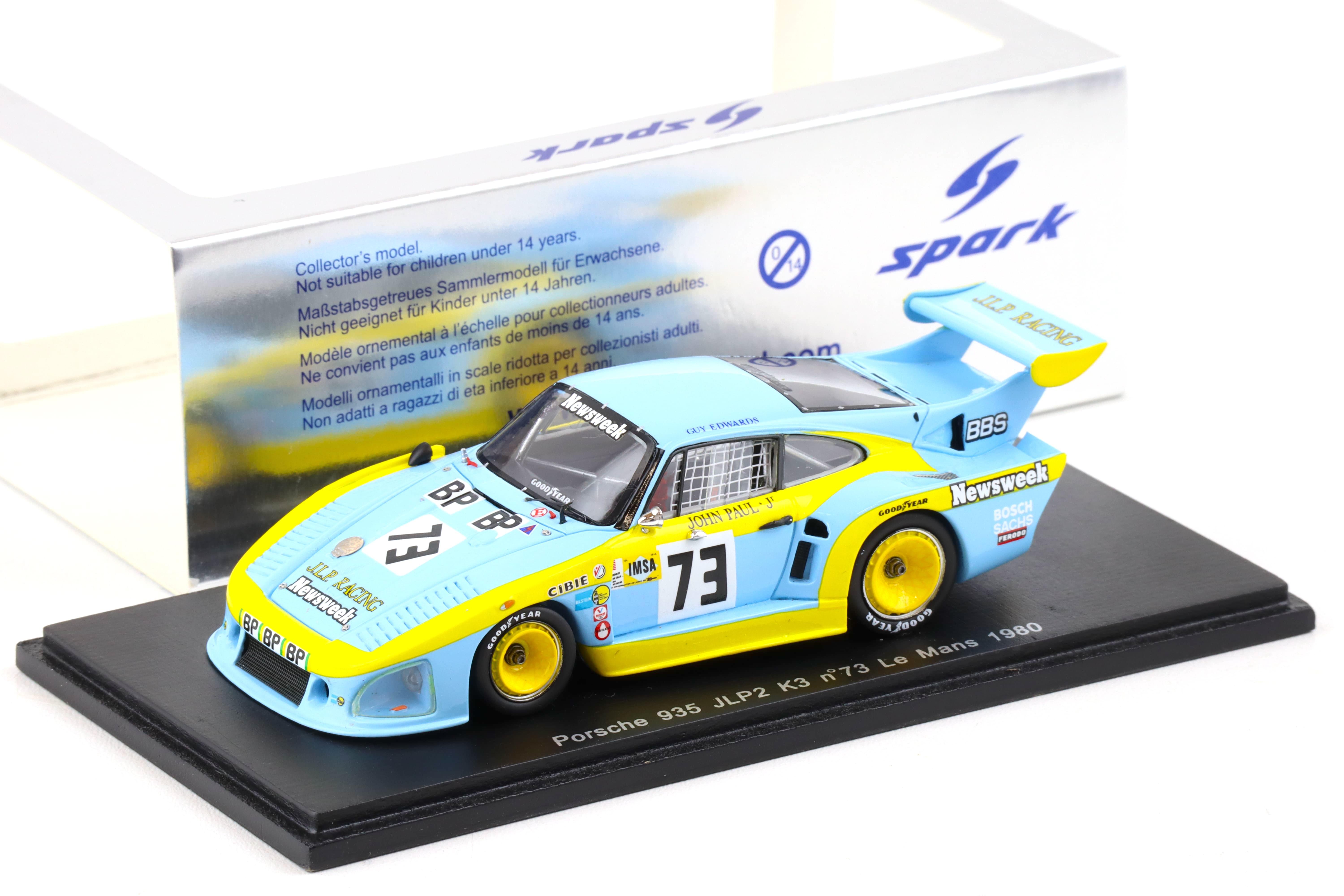 1:43 Spark Porsche 935 JLP2 K3 #73 Le Mans 1980 Guy Edwards