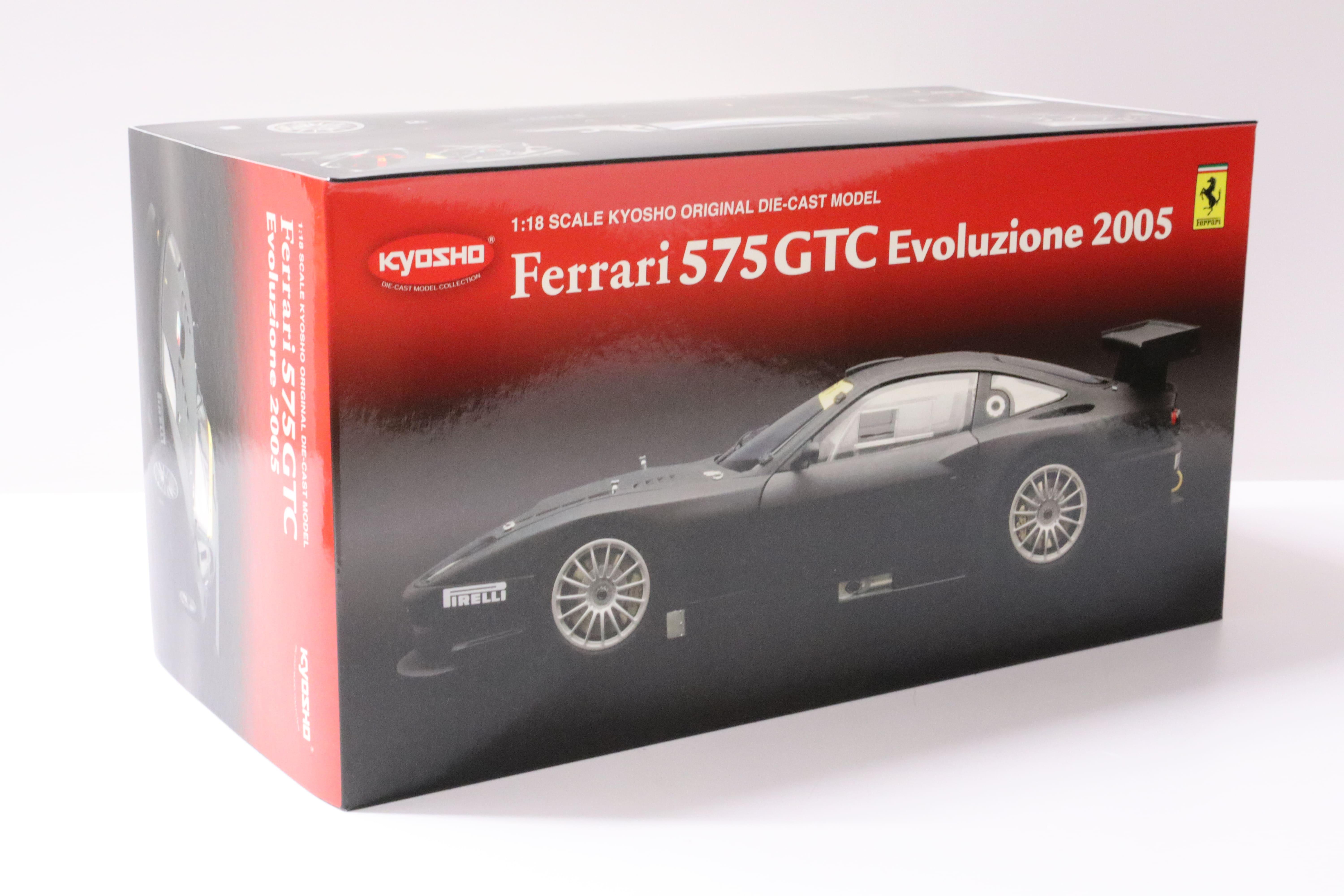 1:18 Kyosho Ferrari 575 GTC Evoluzione Coupe 2005 matt black