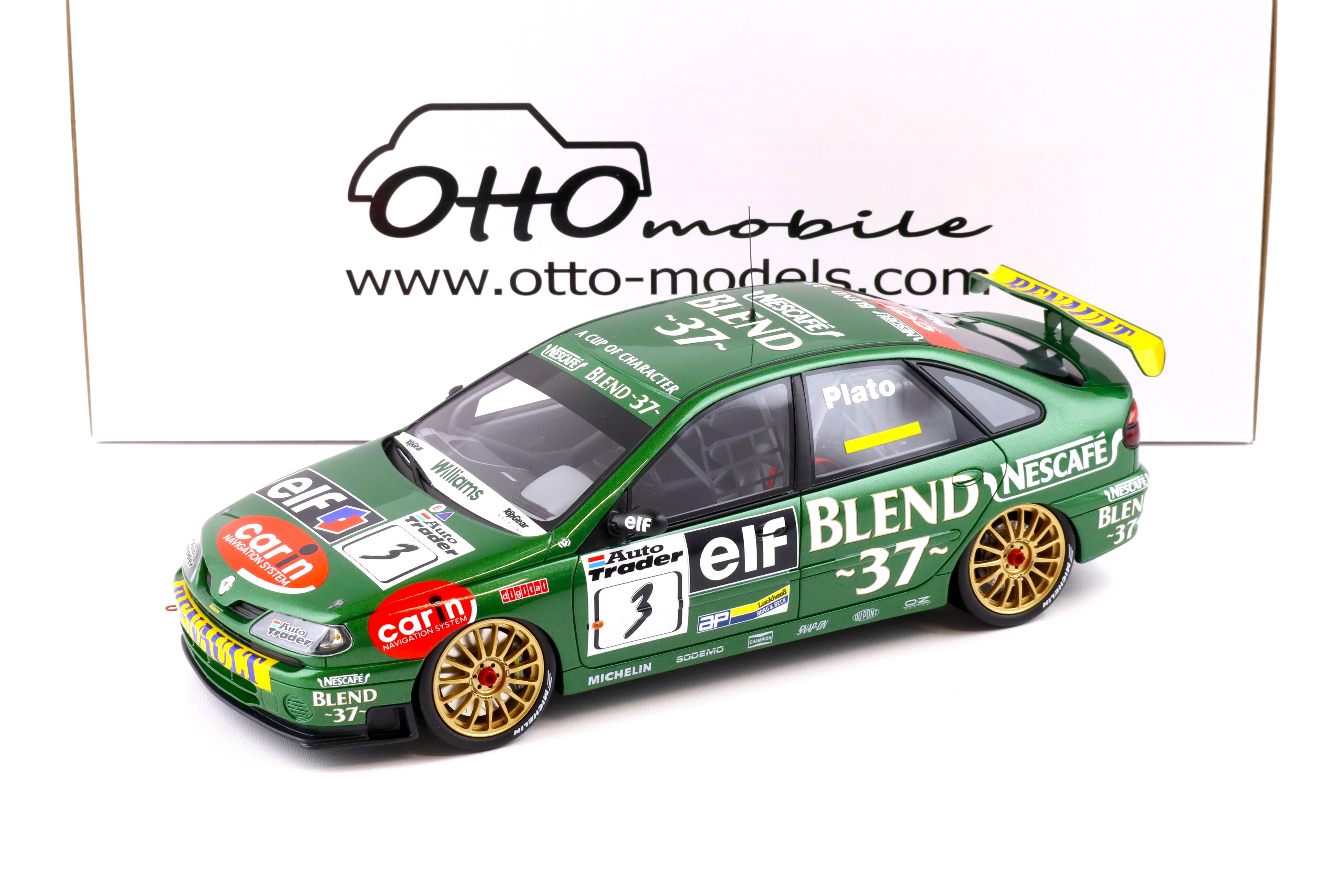 1:18 OTTO mobile OT1031 Renault Laguna BTCC J.Plato #3 Oulton Park 1998