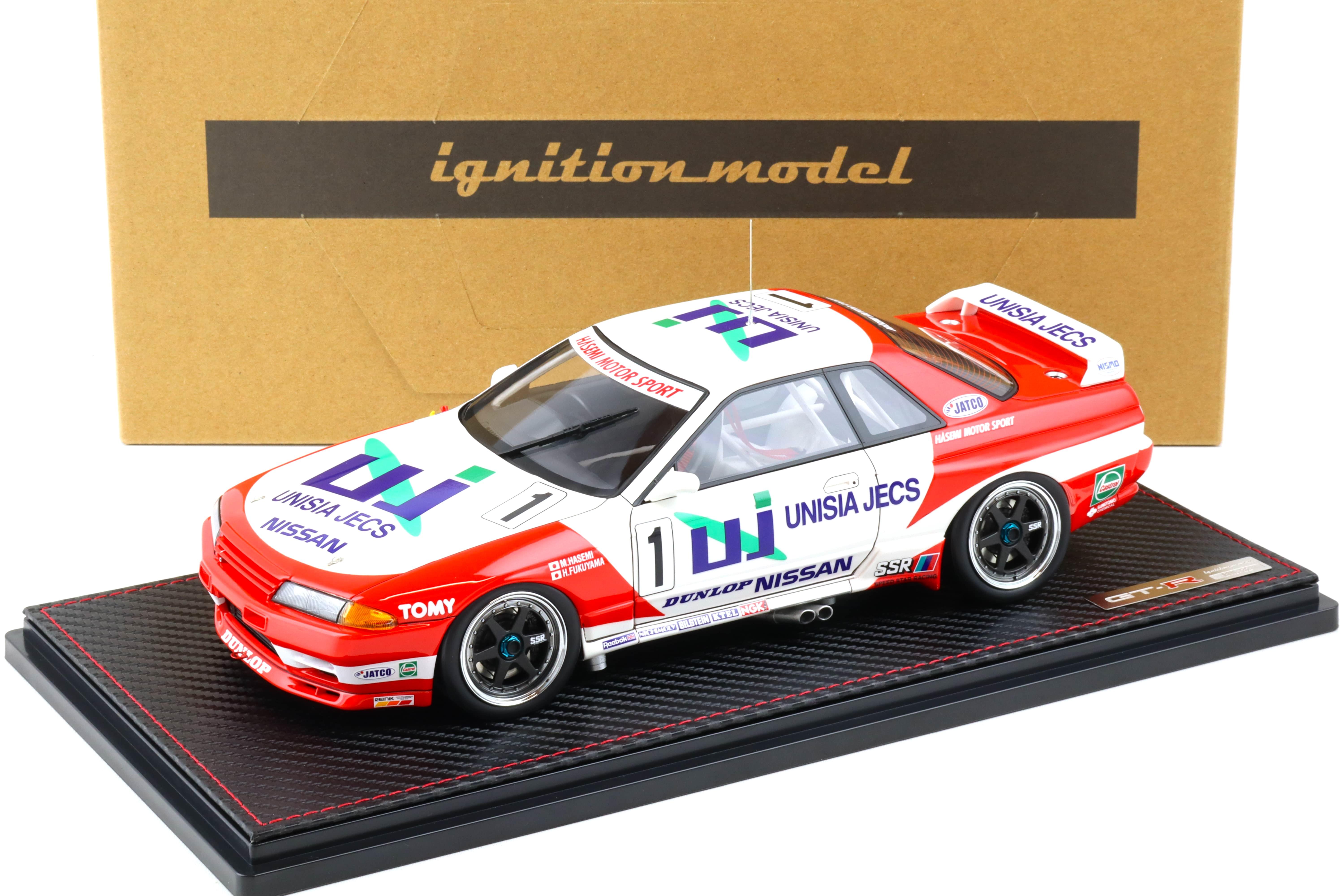 1:18 Ignition Model IG2778 Nissan UNISIA JECS Skyline #1 GTC 1993 with Mr. Hasemi