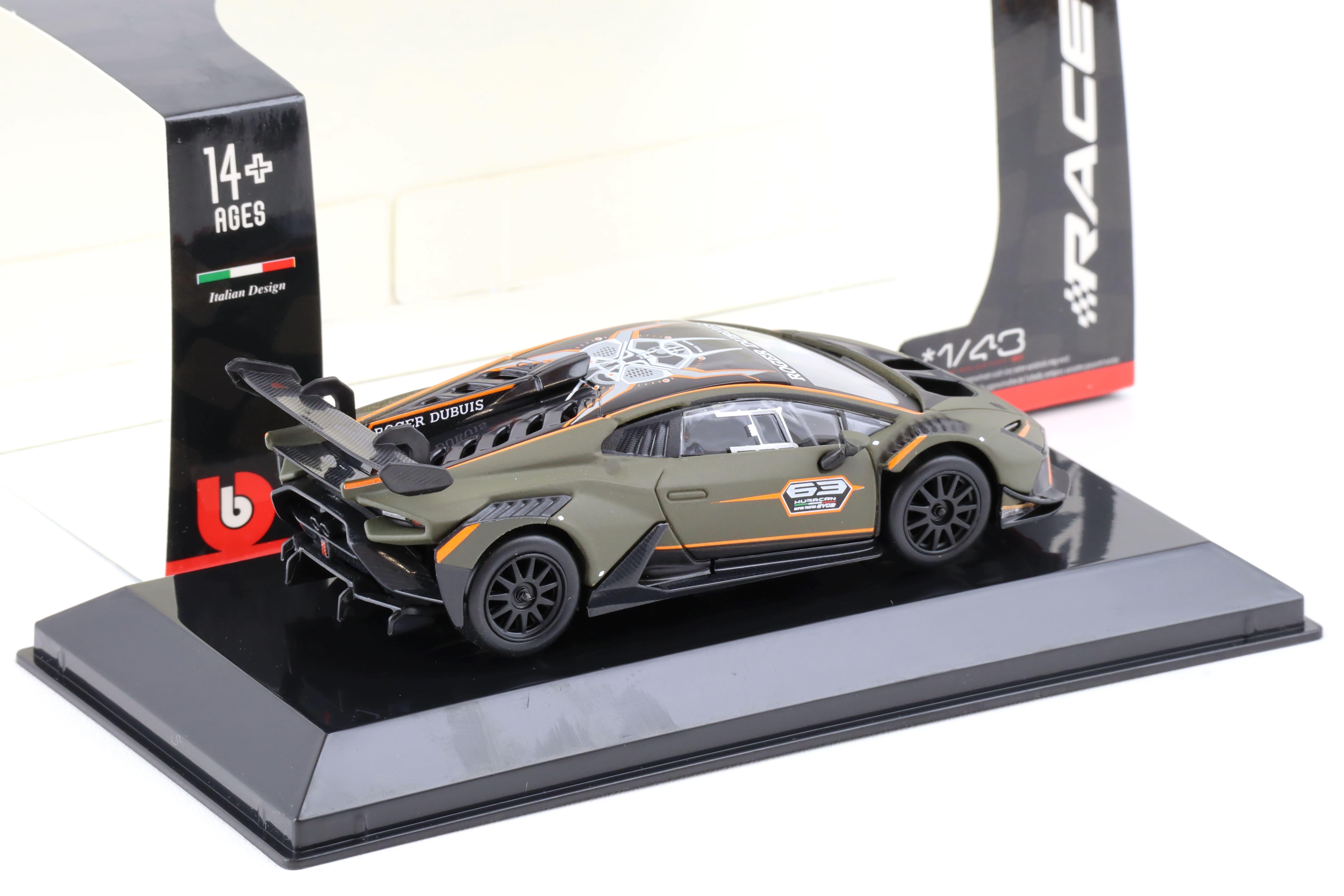 1:43 Bburago Lamborghini Huracán Super Trofeo EVO2 matt green #63