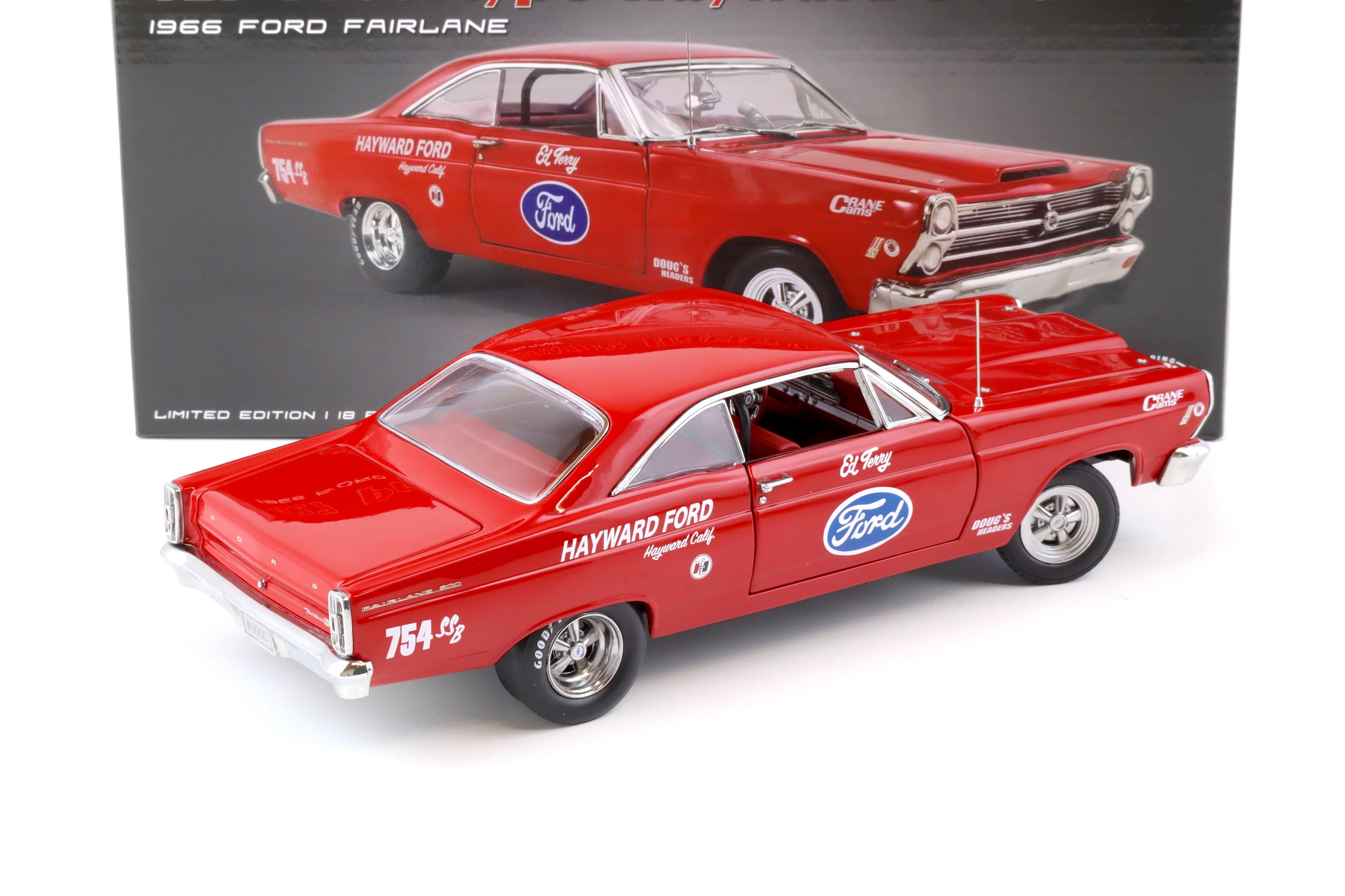 1:18 GMP 1966 Ford Fairlane 427 Prototype Hayward Ford Ed Terry red 18974