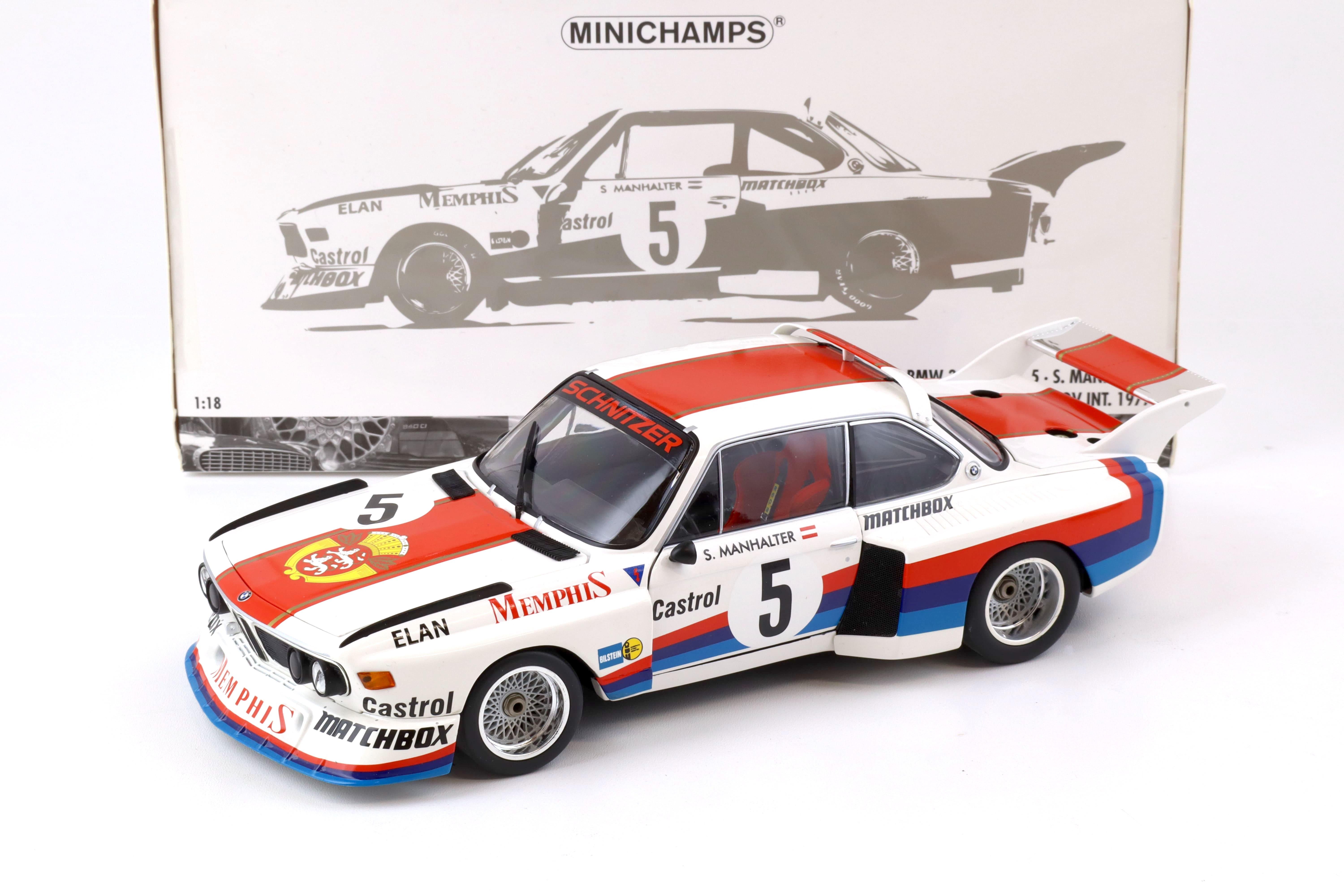 1:18 Minichamps BMW 3.5 CSL Gr.5 S.Manhalter #5 Winner Havirov Int. 1977