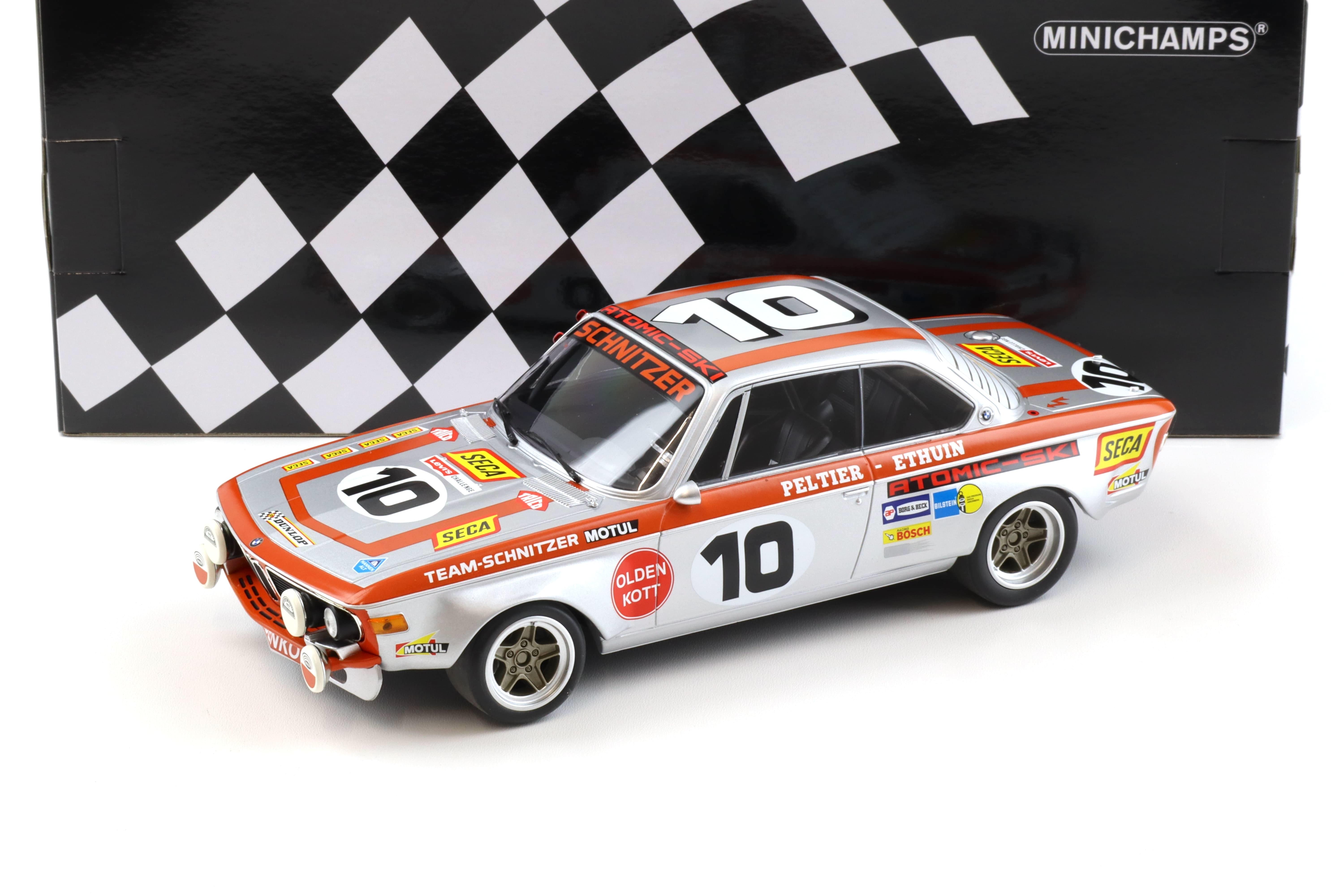 1:18 Minichamps BMW 2800 CS Team Schnitzer Motul 24h SPA 1972 Fitzpatrick/ Peltier