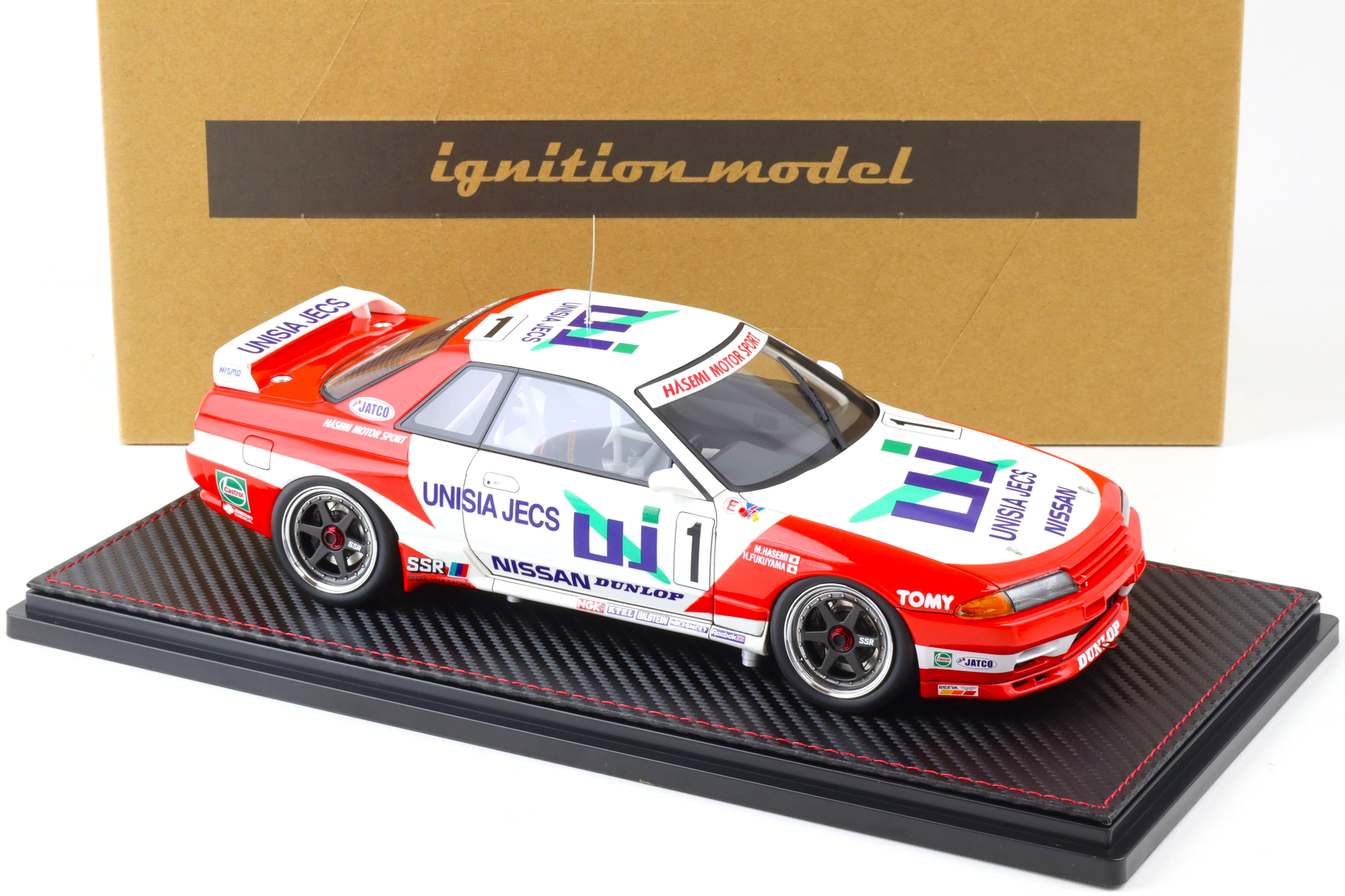 1:18 Ignition Model IG2778 Nissan UNISIA JECS Skyline #1 GTC 1993 with Mr. Hasemi