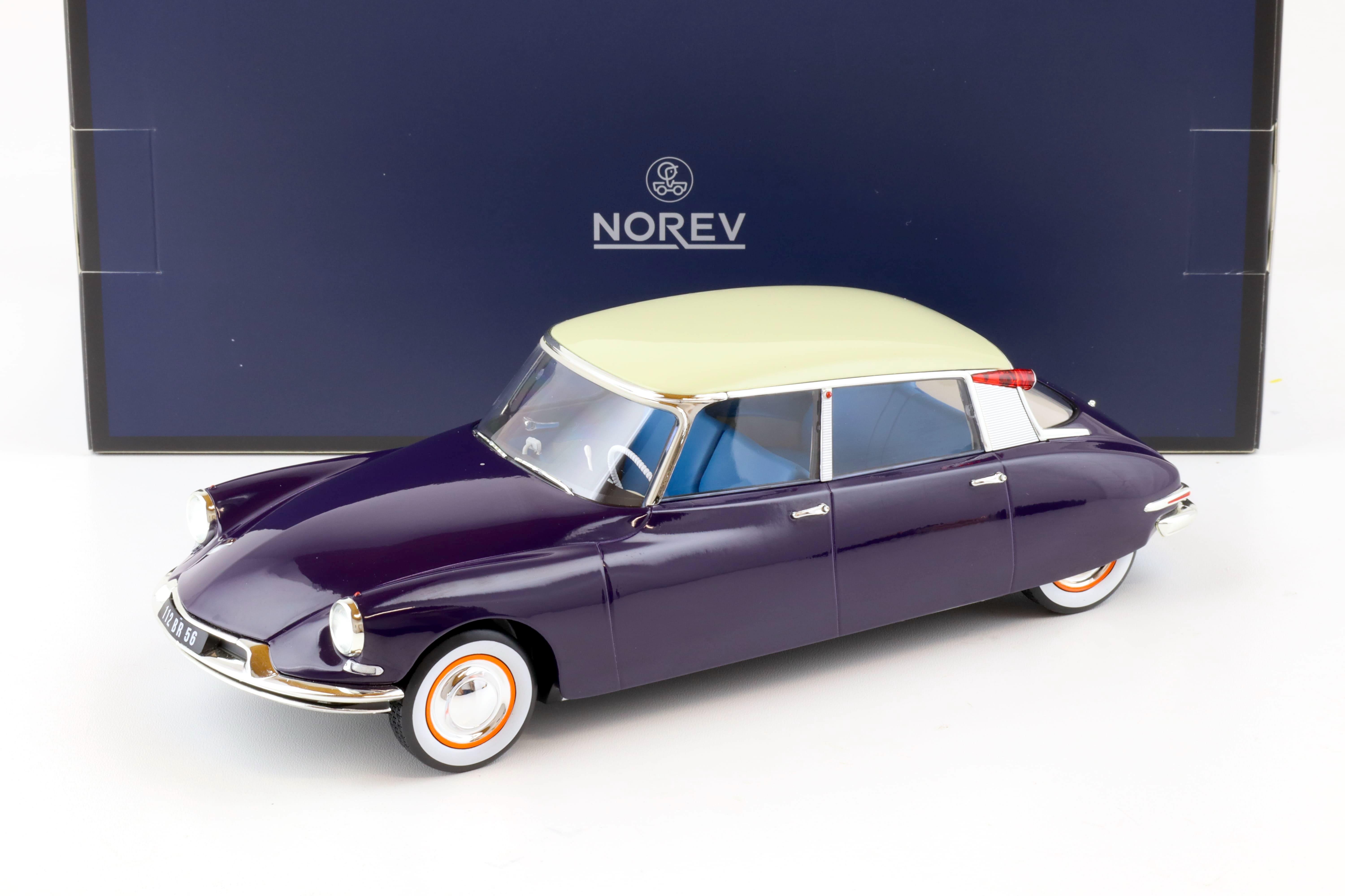 1:18 Norev Citroen DS 19 Aubergine & Champagne 1956 - Limited 400 pcs.