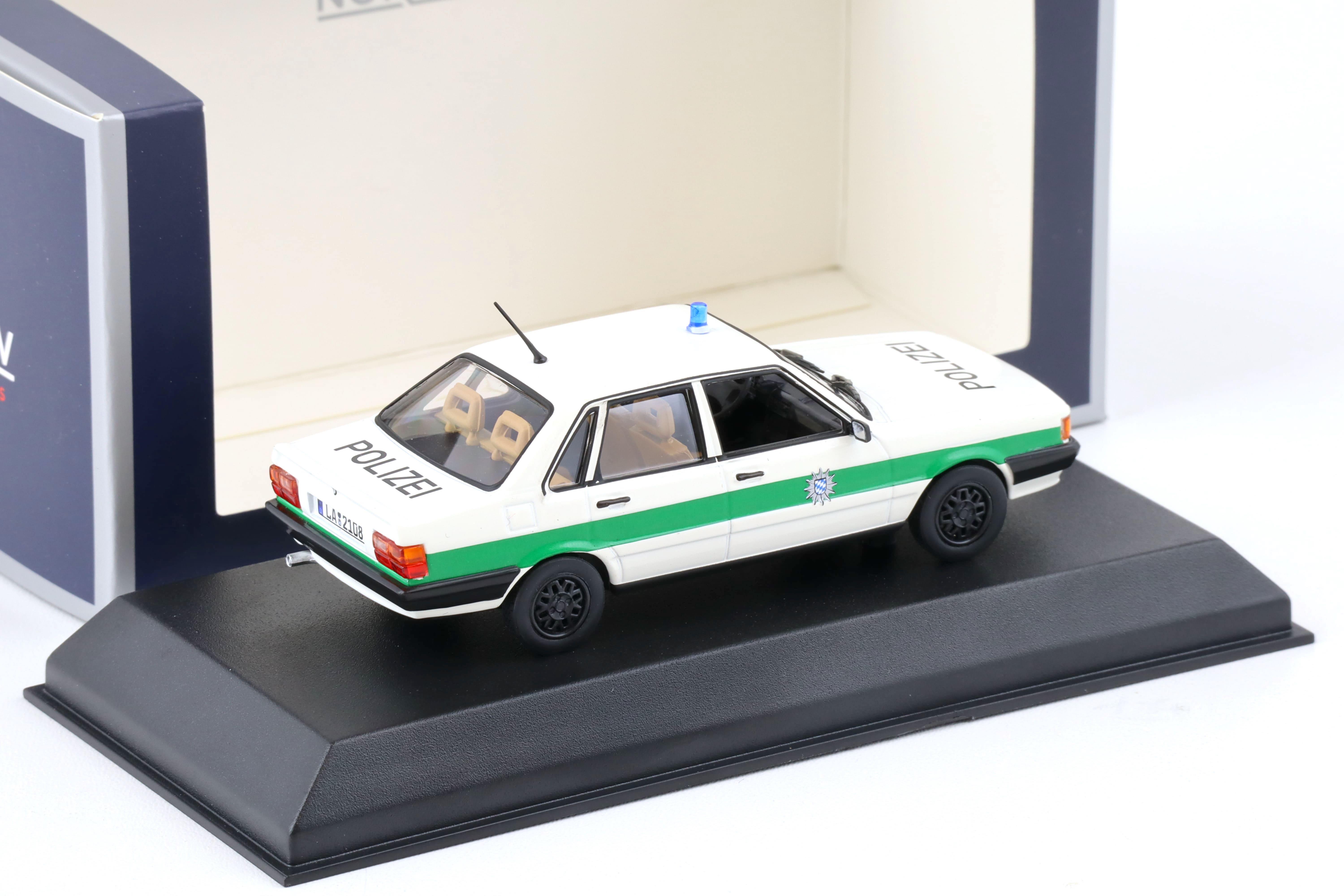 1:43 Norev Audi 80 Limousine B2 POLIZEI Niederkaltenkirchen white/green 1979