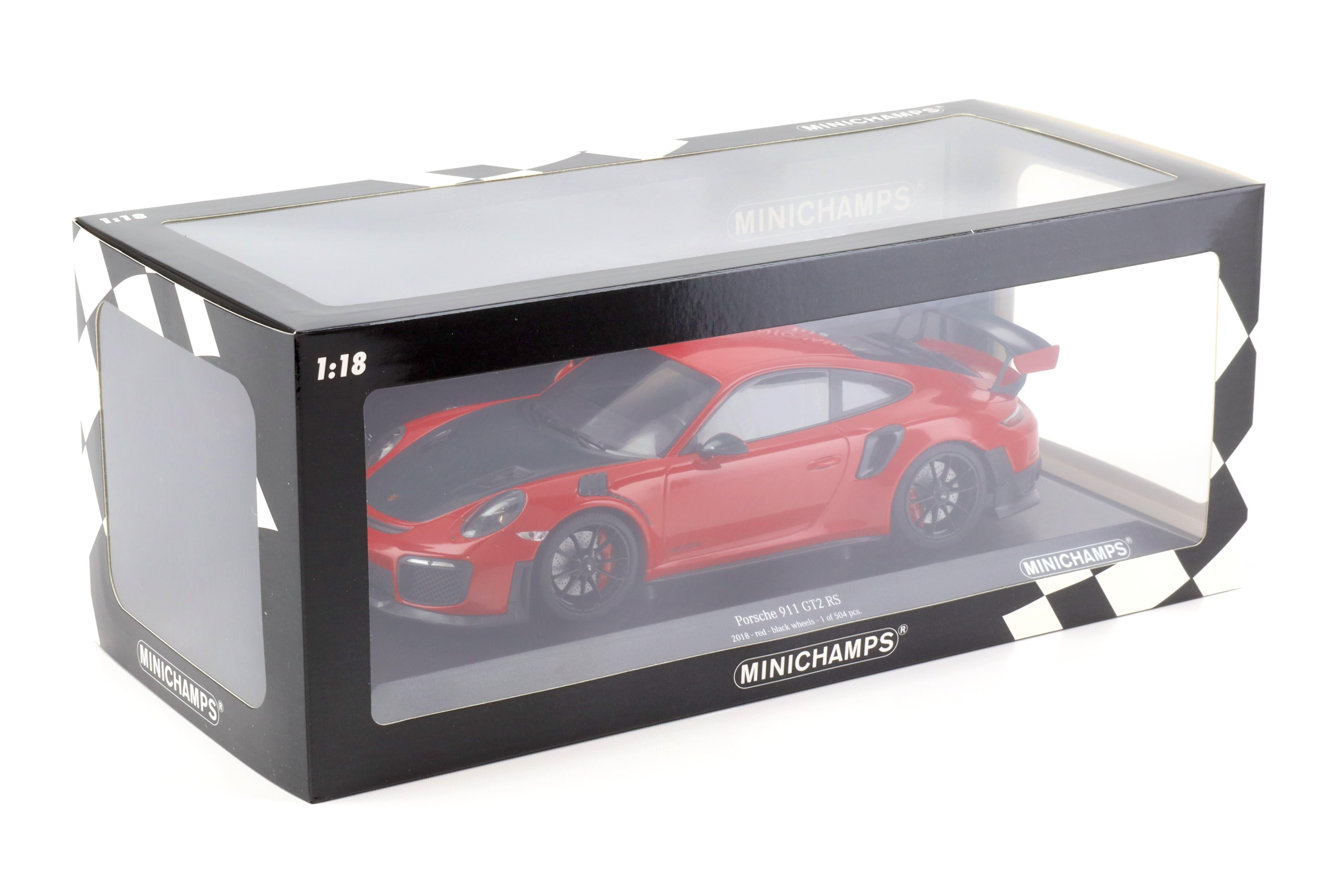 1:18 Minichamps Porsche 911 (991.2) GT2 RS red with black wheels 2018