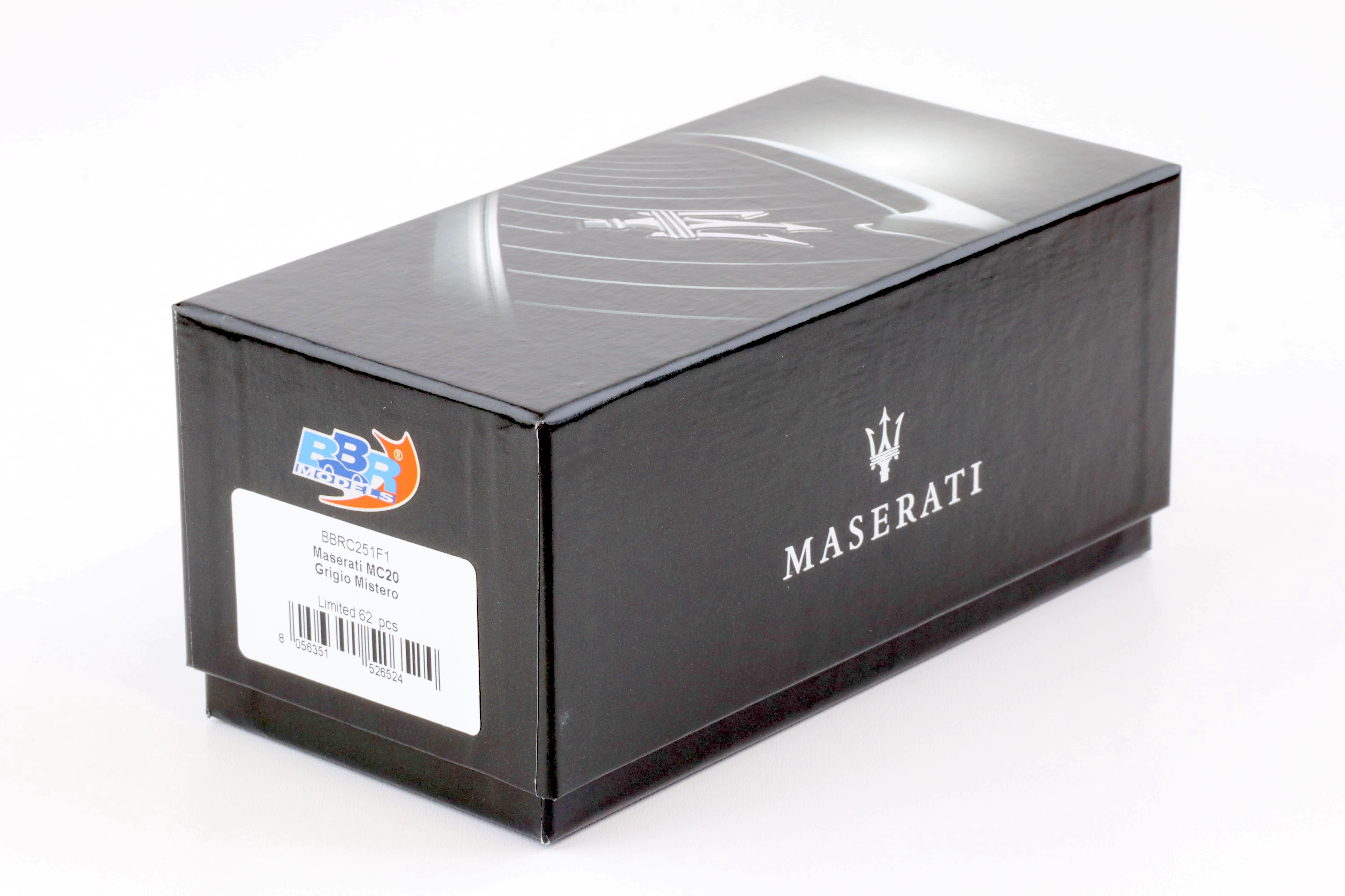 1:43 BBR Maserati MC20 Grigio Mistero grey 2020 - Limited 62 pcs.