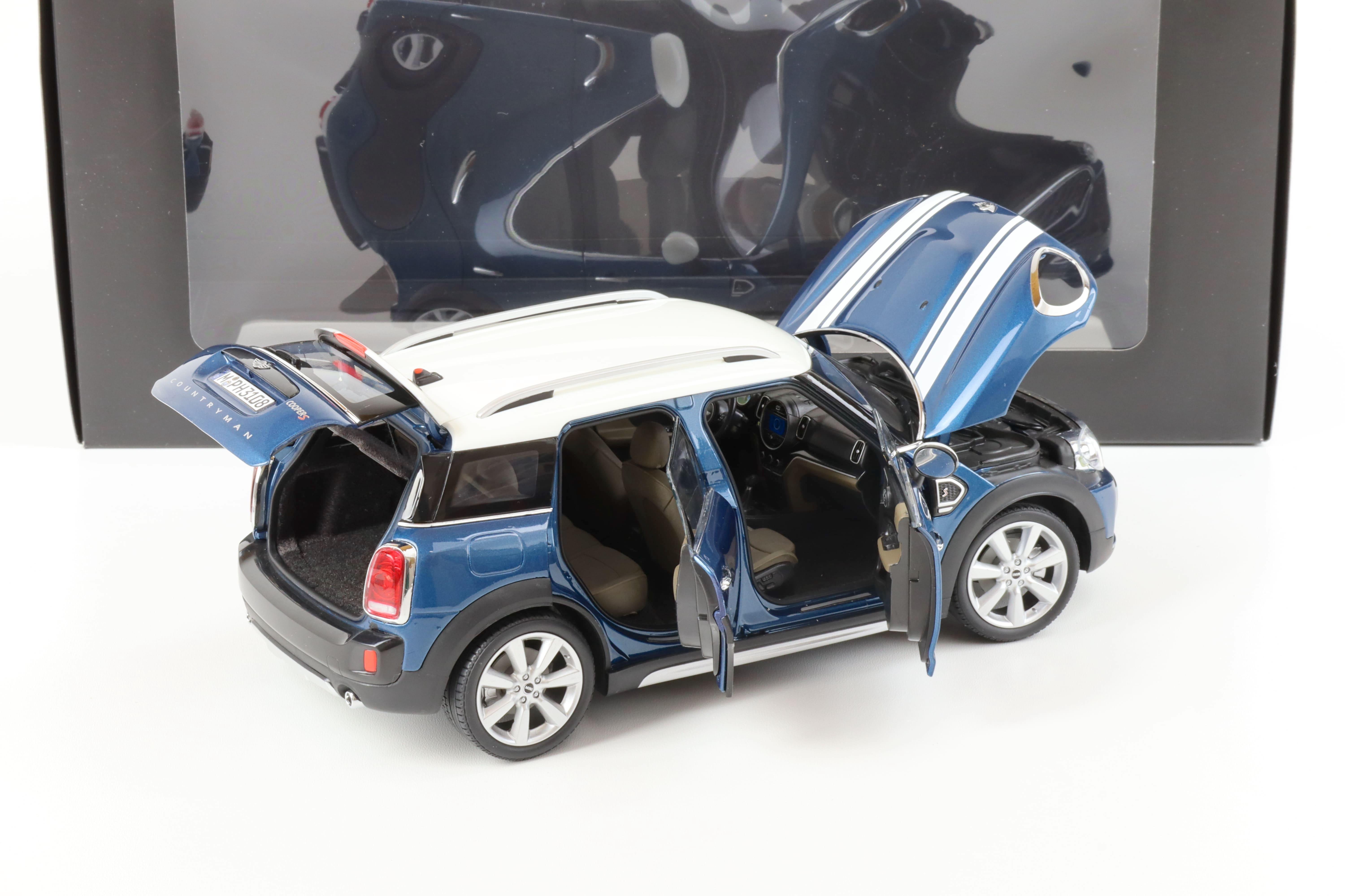 1:18 Kyosho Mini Cooper S Countryman F60 Island blue/ white DEALER VERSION