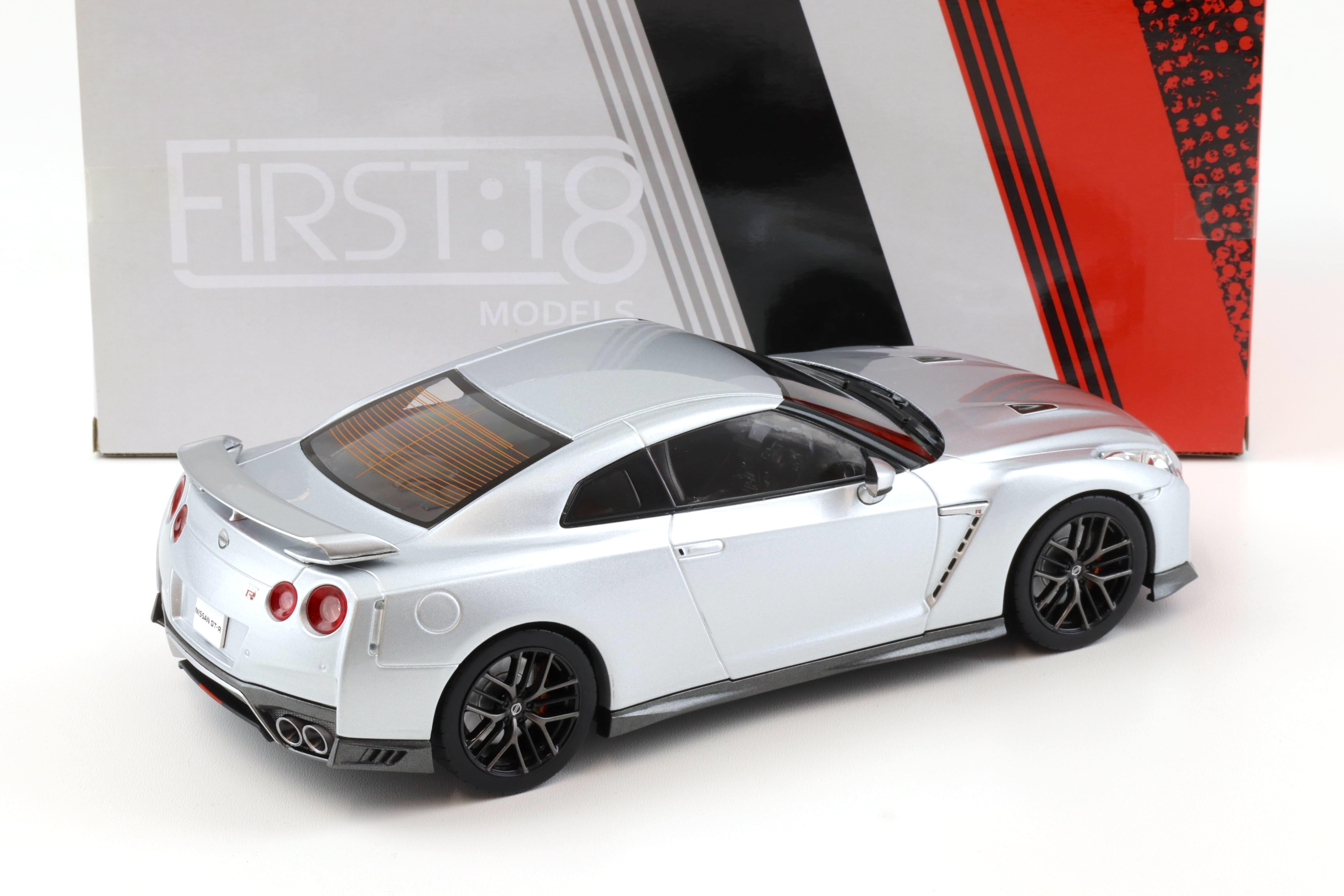 1:18 First18 Models Nissan GT-R R35 Coupe 2017 silver metallic 