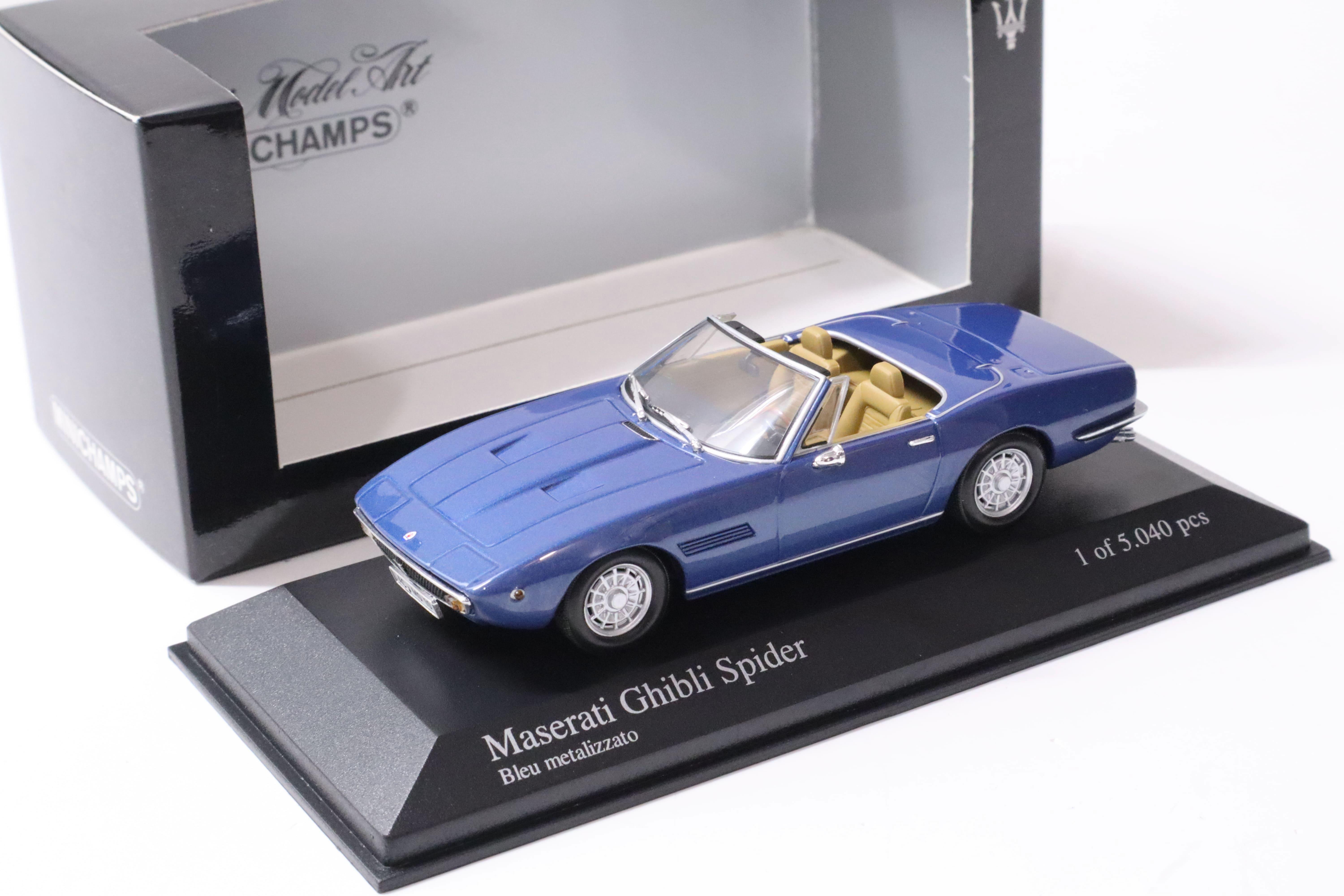 1:43 Minichamps Maserati Ghibli Spider 1969 Bleu metalizzato blue