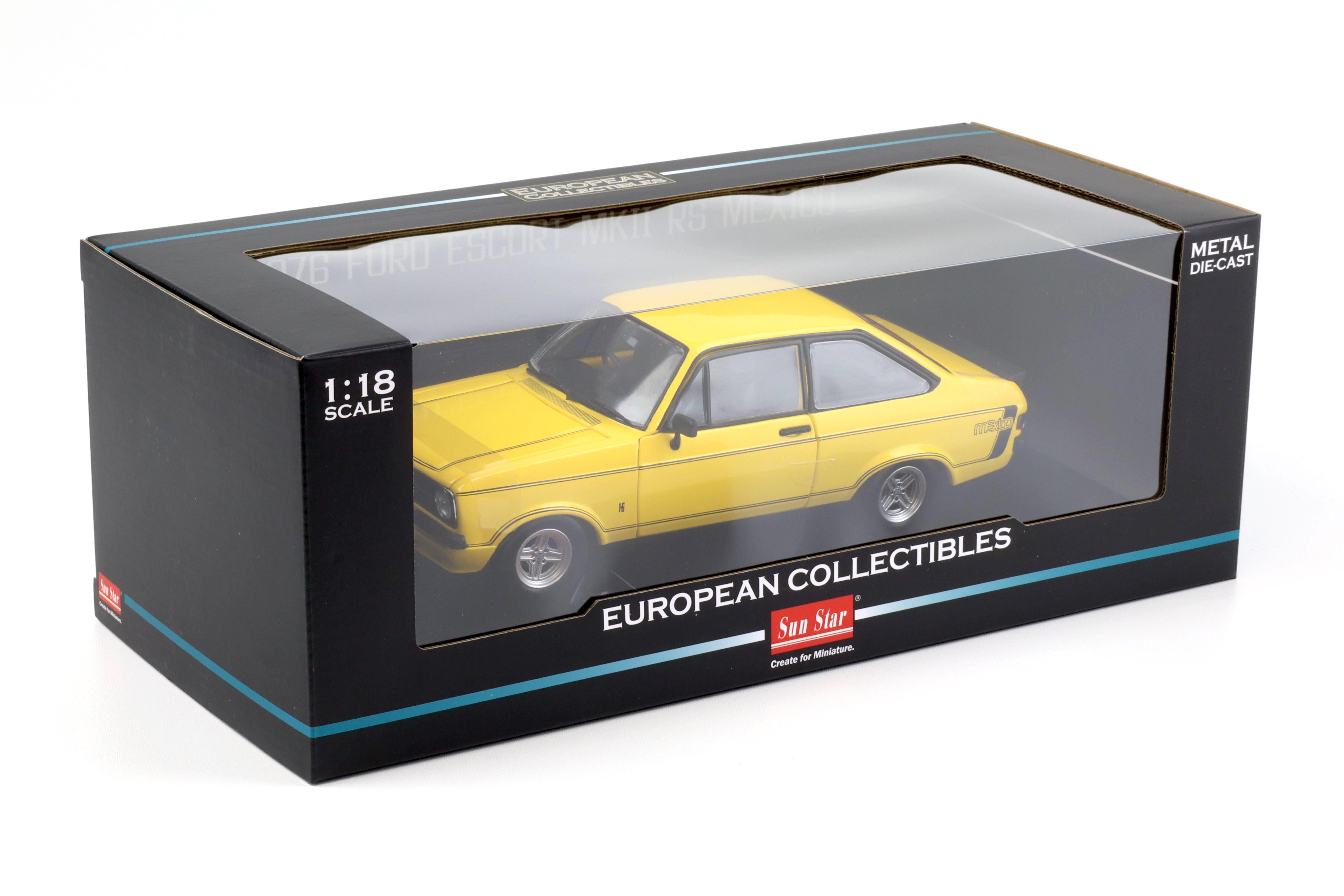 1:18 Sun Star Ford Escort MKII RS Mexico 1976 Signal yellow