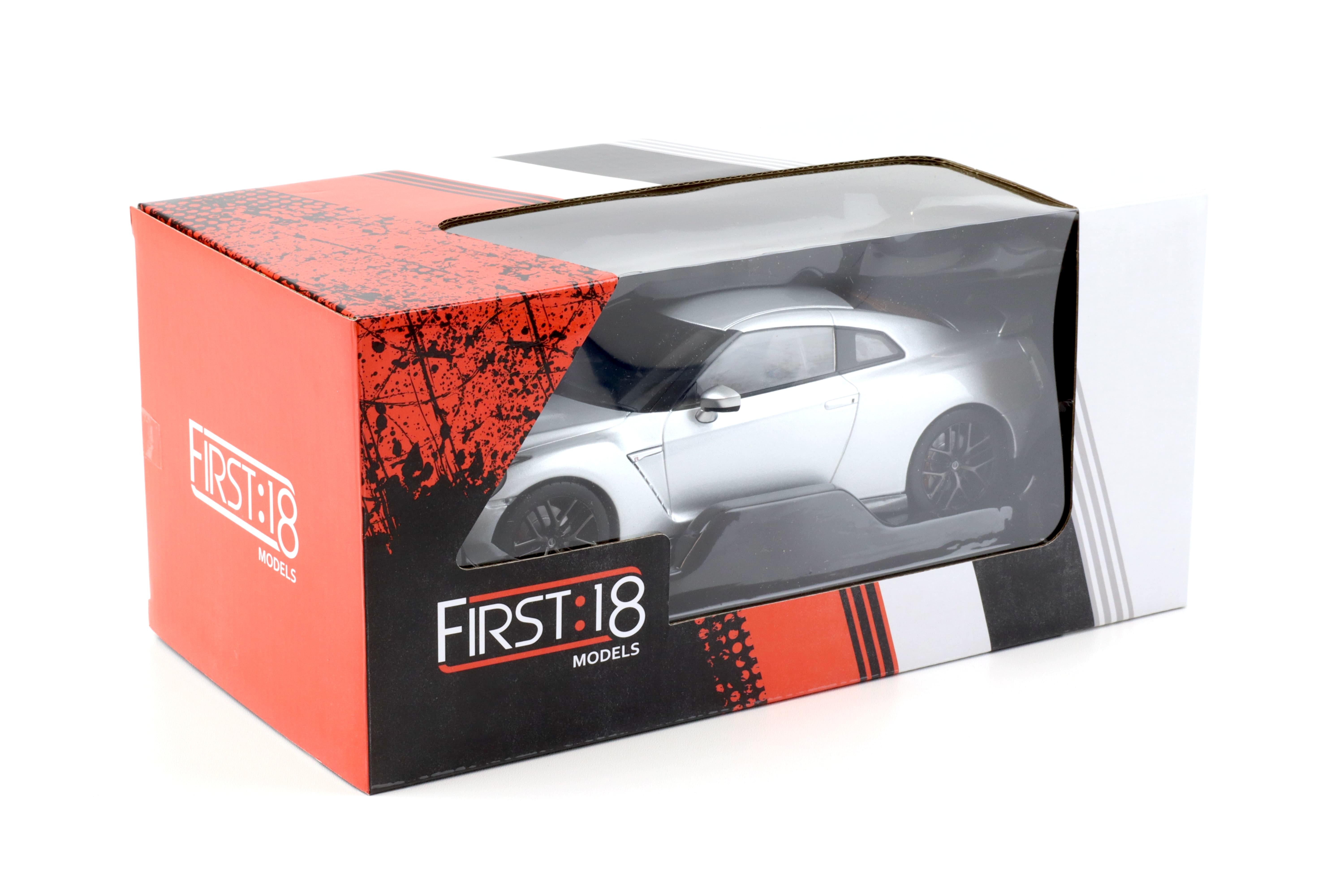 1:18 First18 Models Nissan GT-R R35 Coupe 2017 silver metallic 