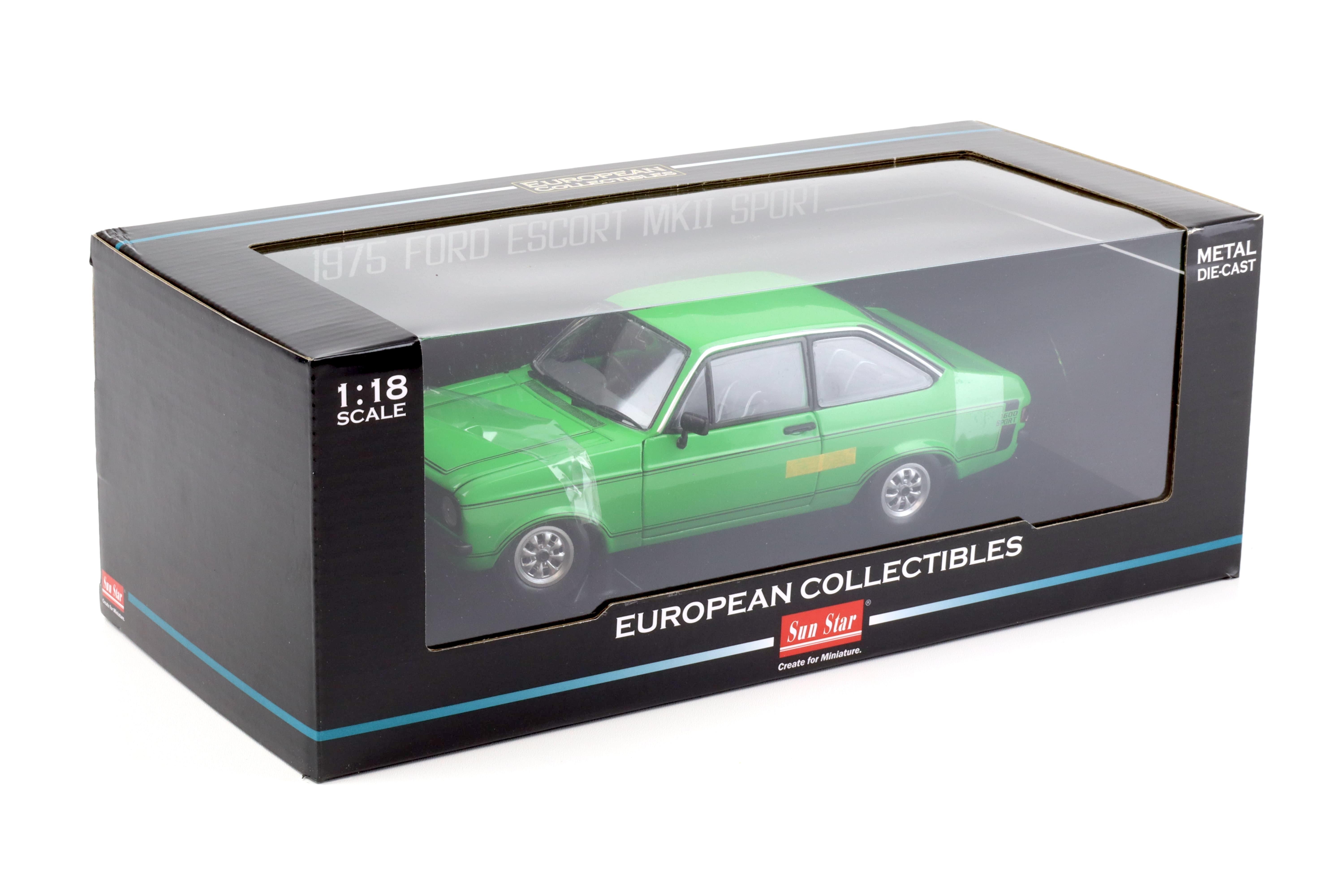 1:18 Sun Star Ford Escort MKII Sport 1975 green